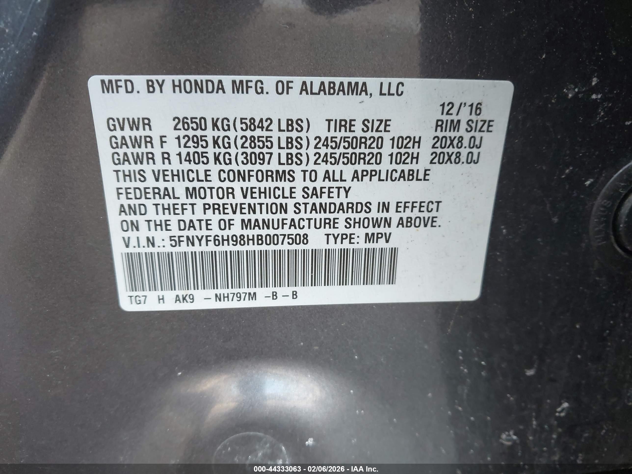 HONDA PILOT image 9