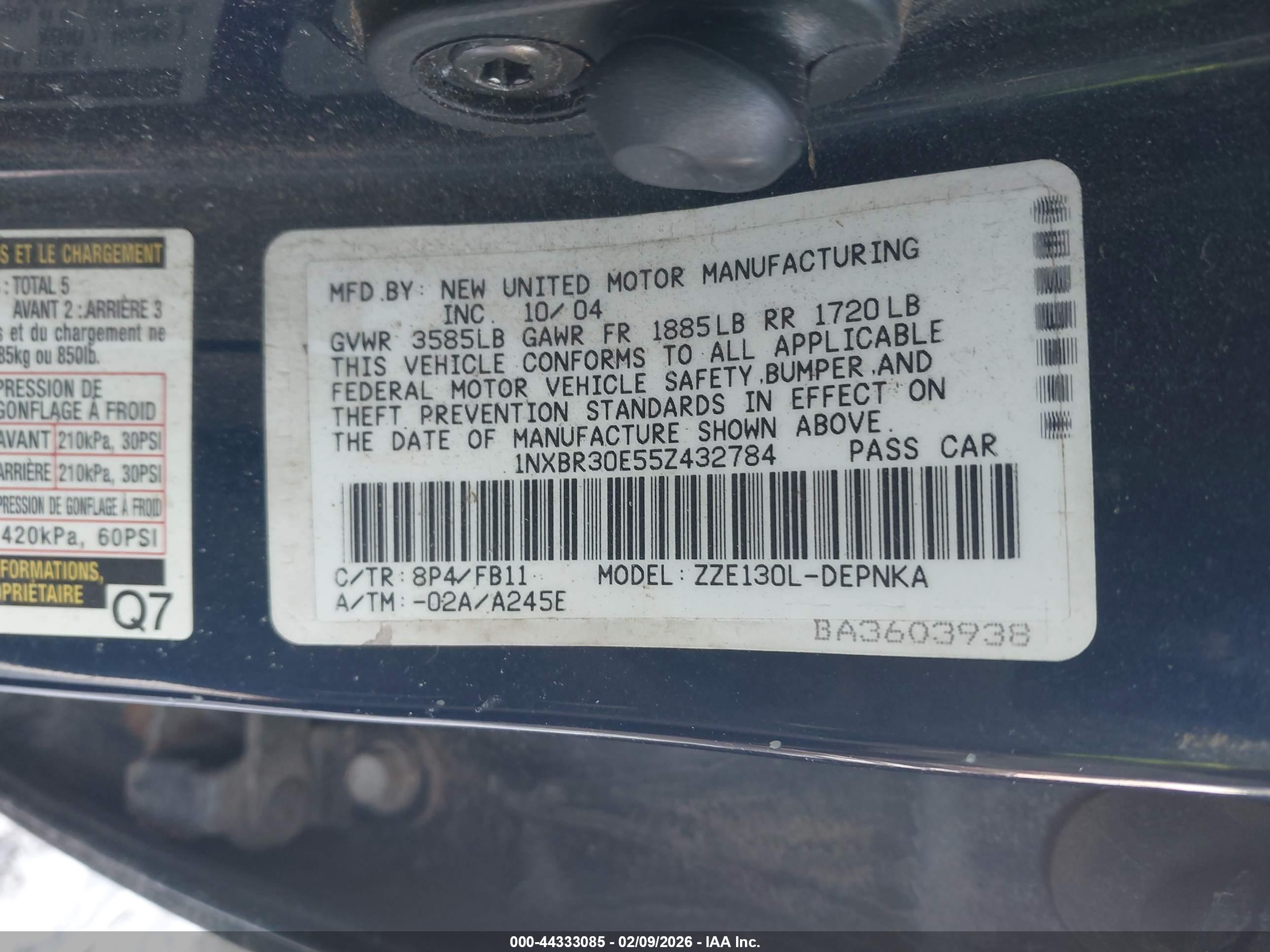 TOYOTA COROLLA image 9