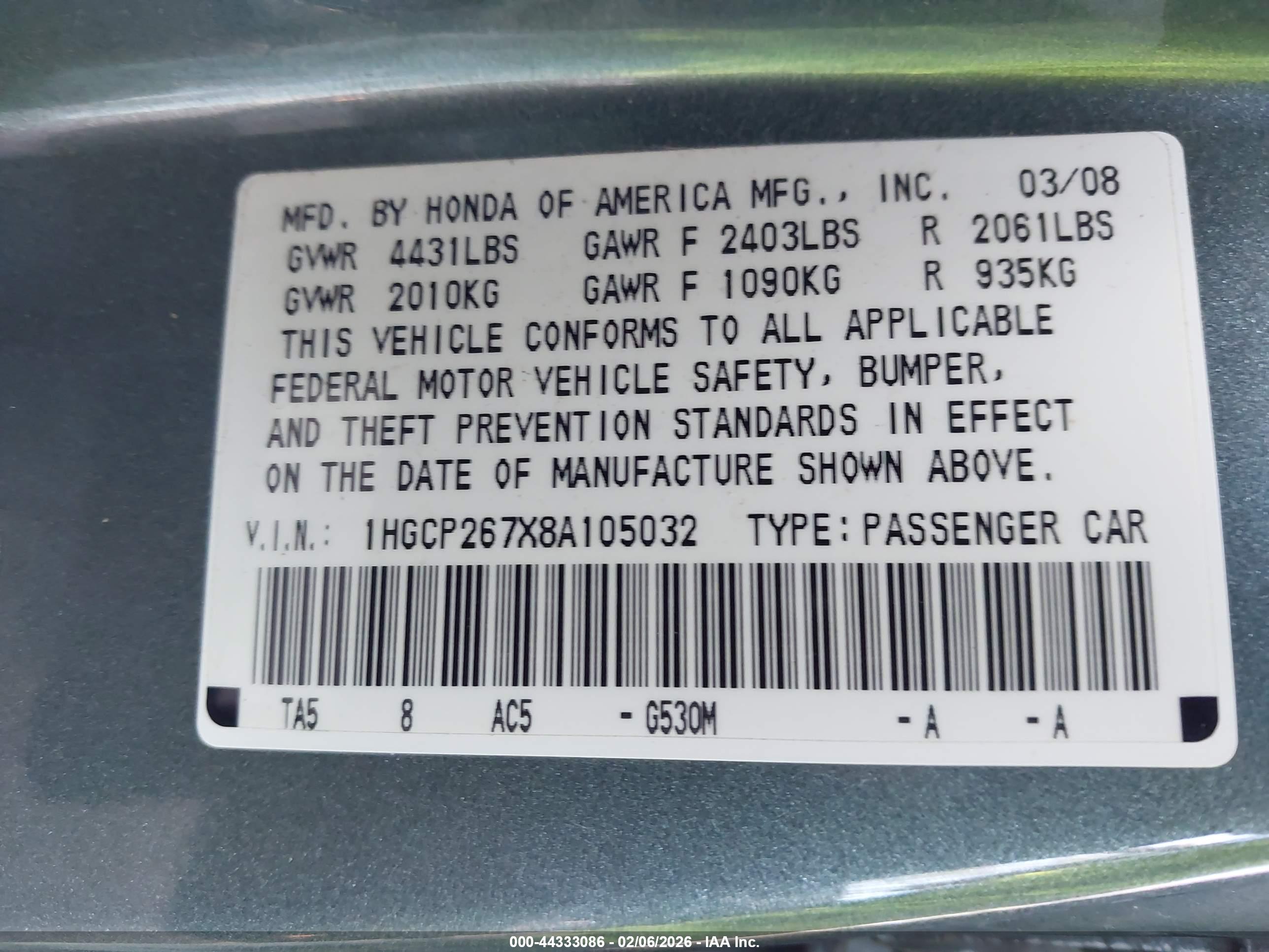 HONDA ACCORD image 9