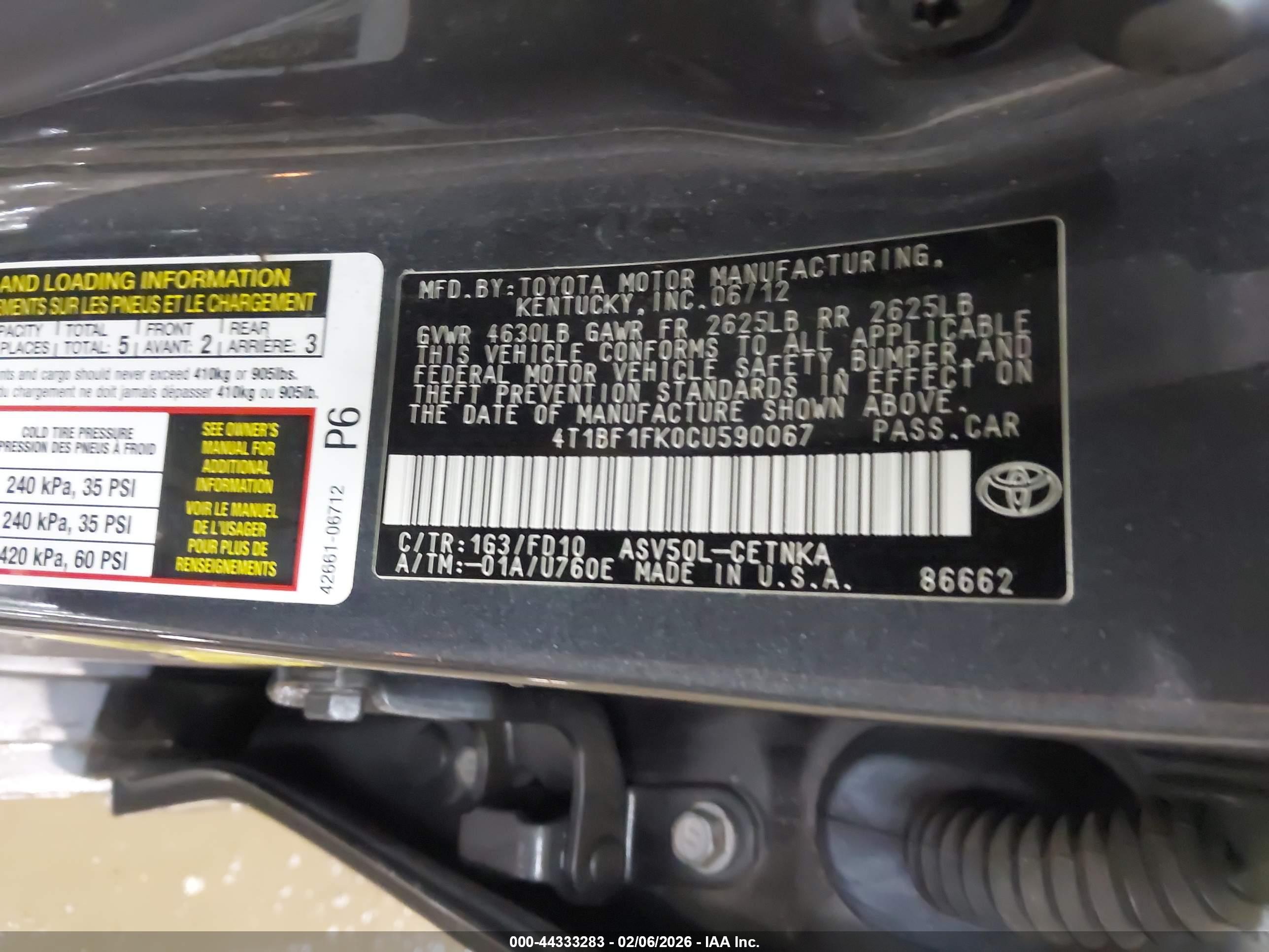 TOYOTA CAMRY image 9