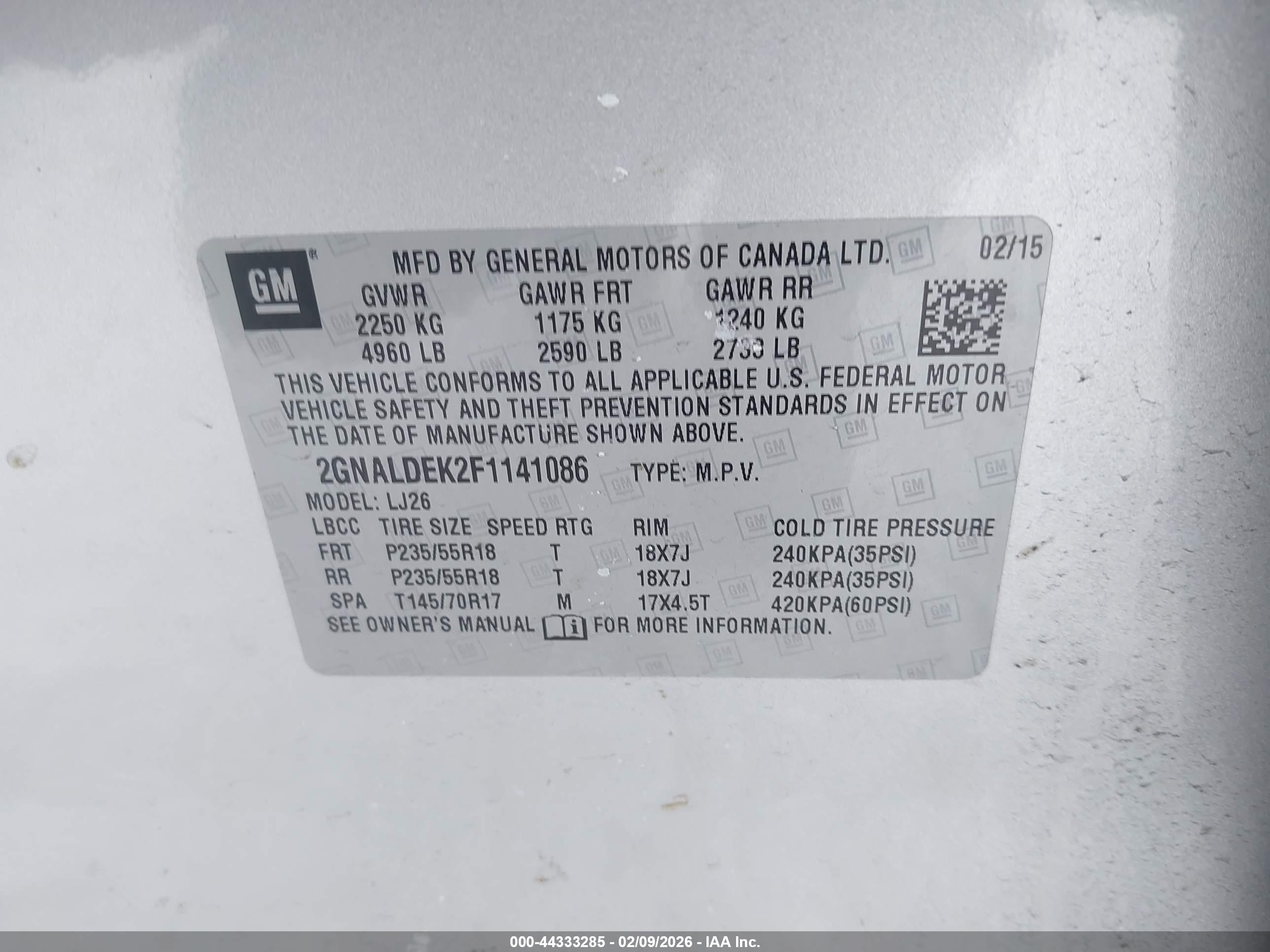 CHEVROLET EQUINOX image 9