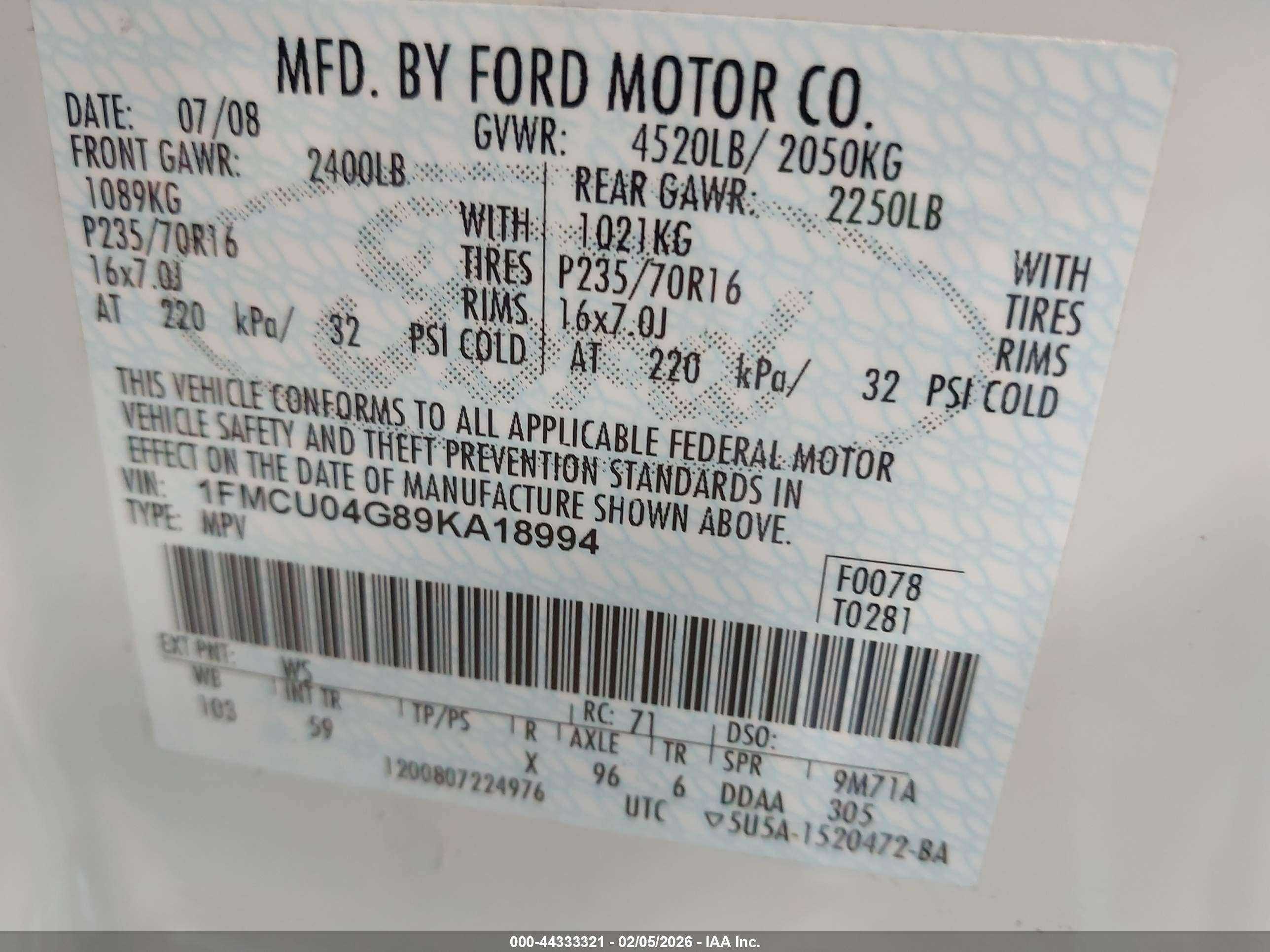 FORD ESCAPE image 9