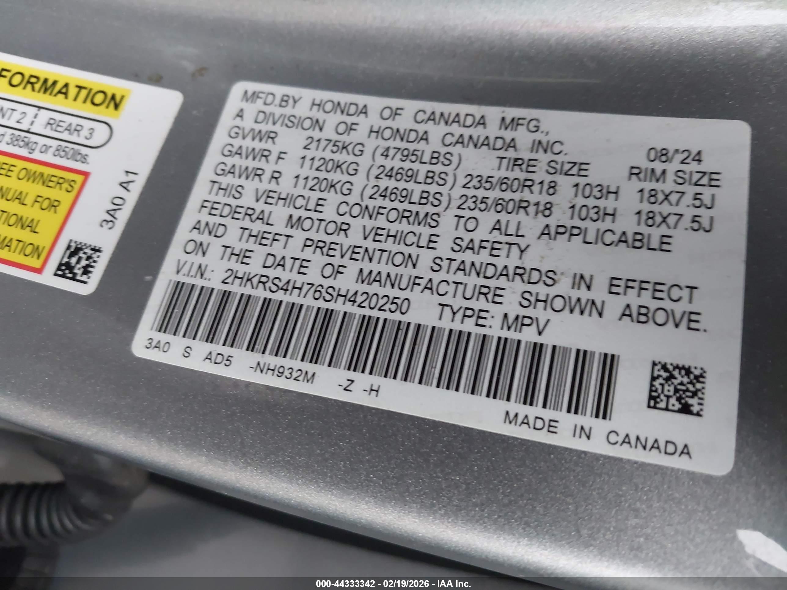 HONDA CR-V image 9