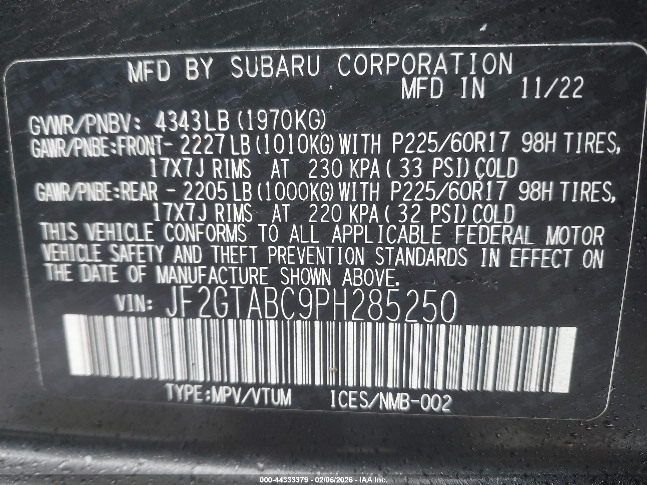 SUBARU CROSSTREK image 9