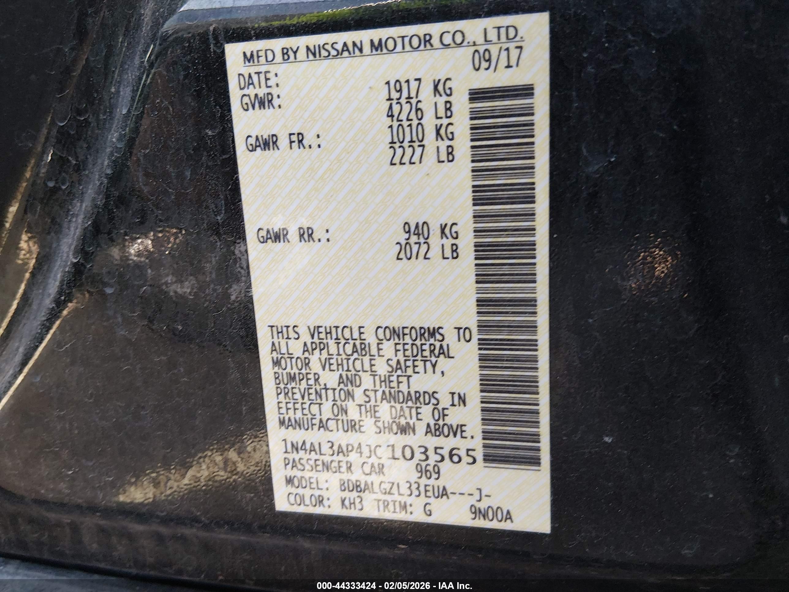 NISSAN ALTIMA image 9
