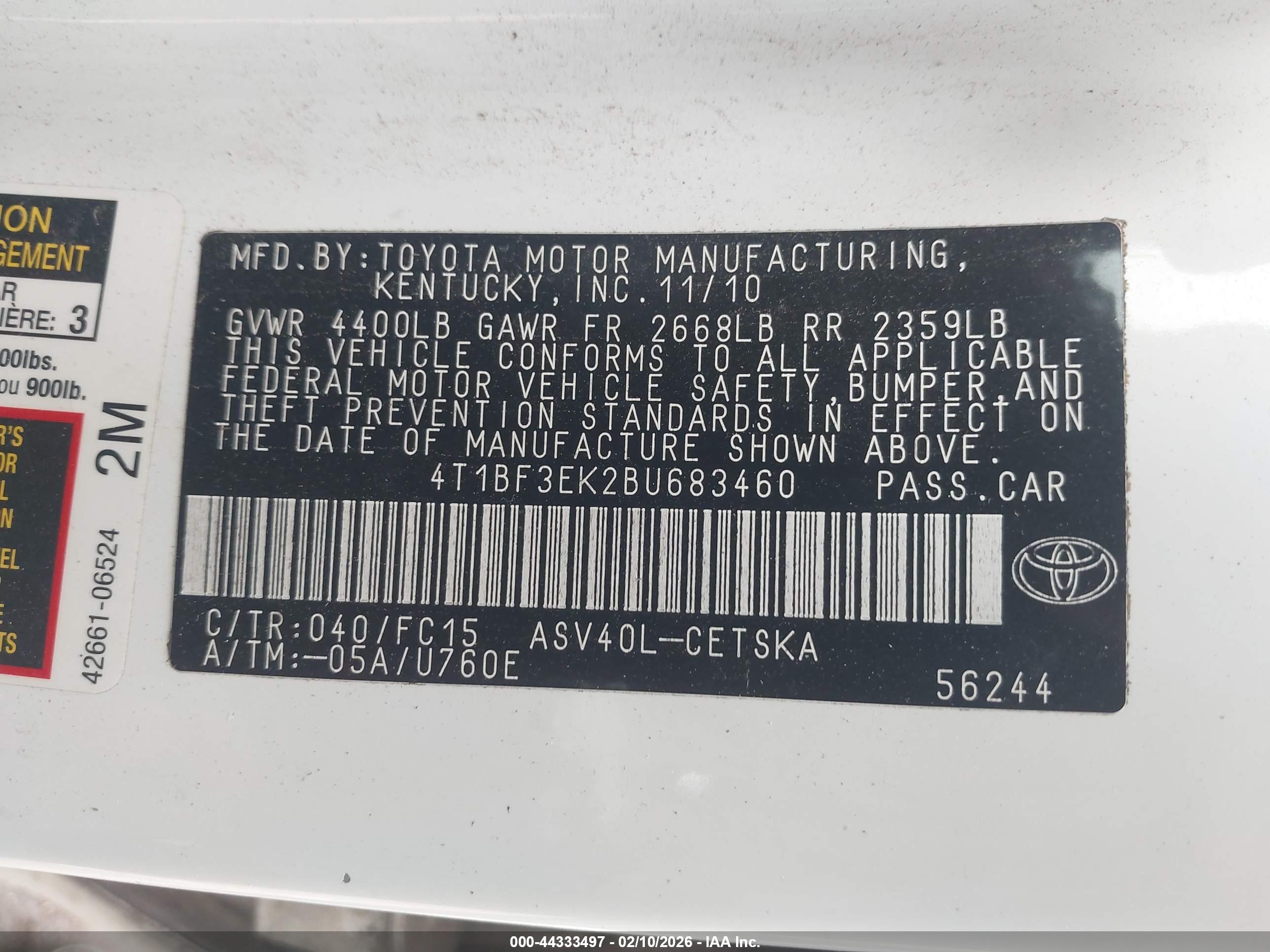 TOYOTA CAMRY image 9