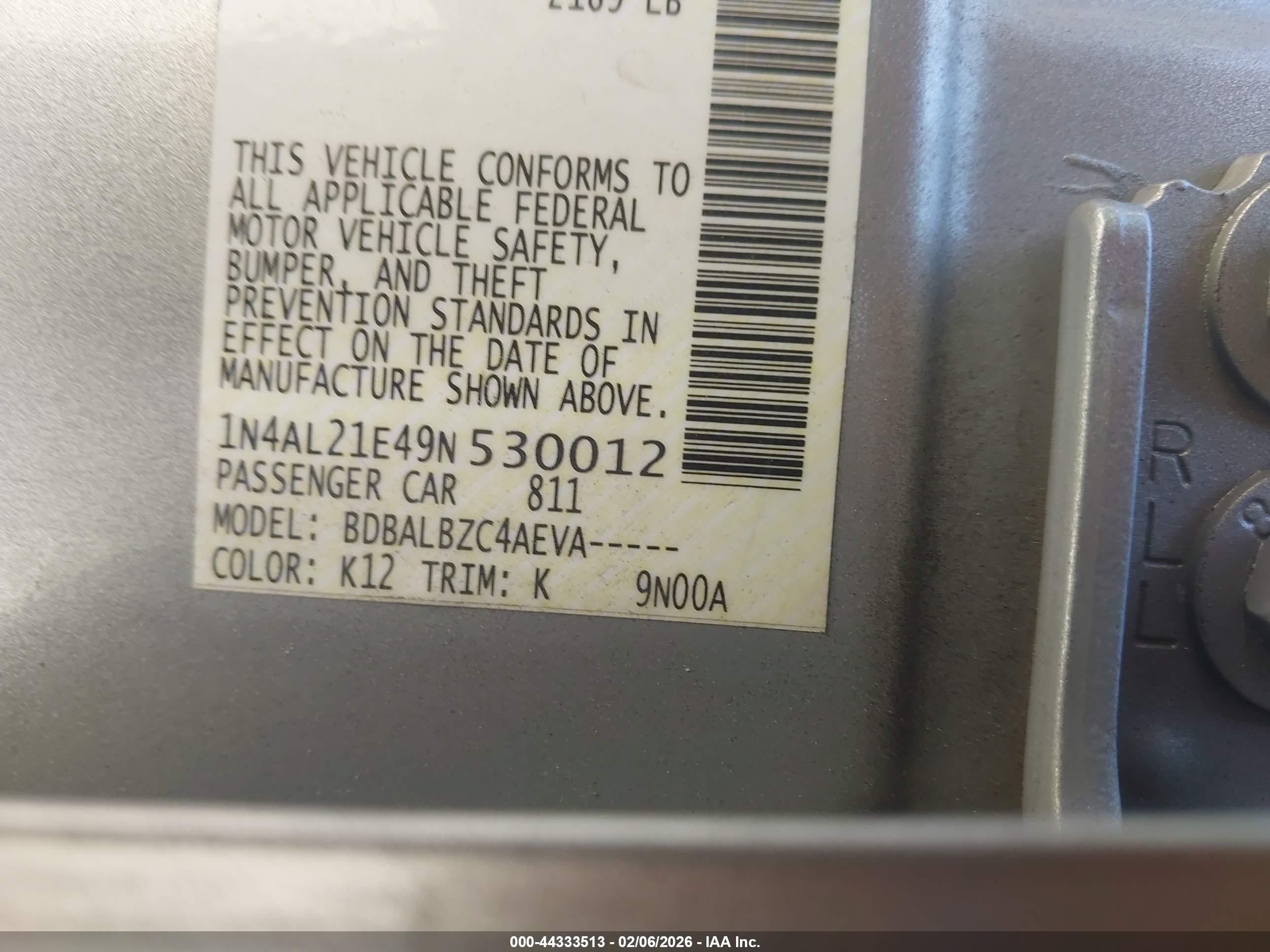 NISSAN ALTIMA image 9