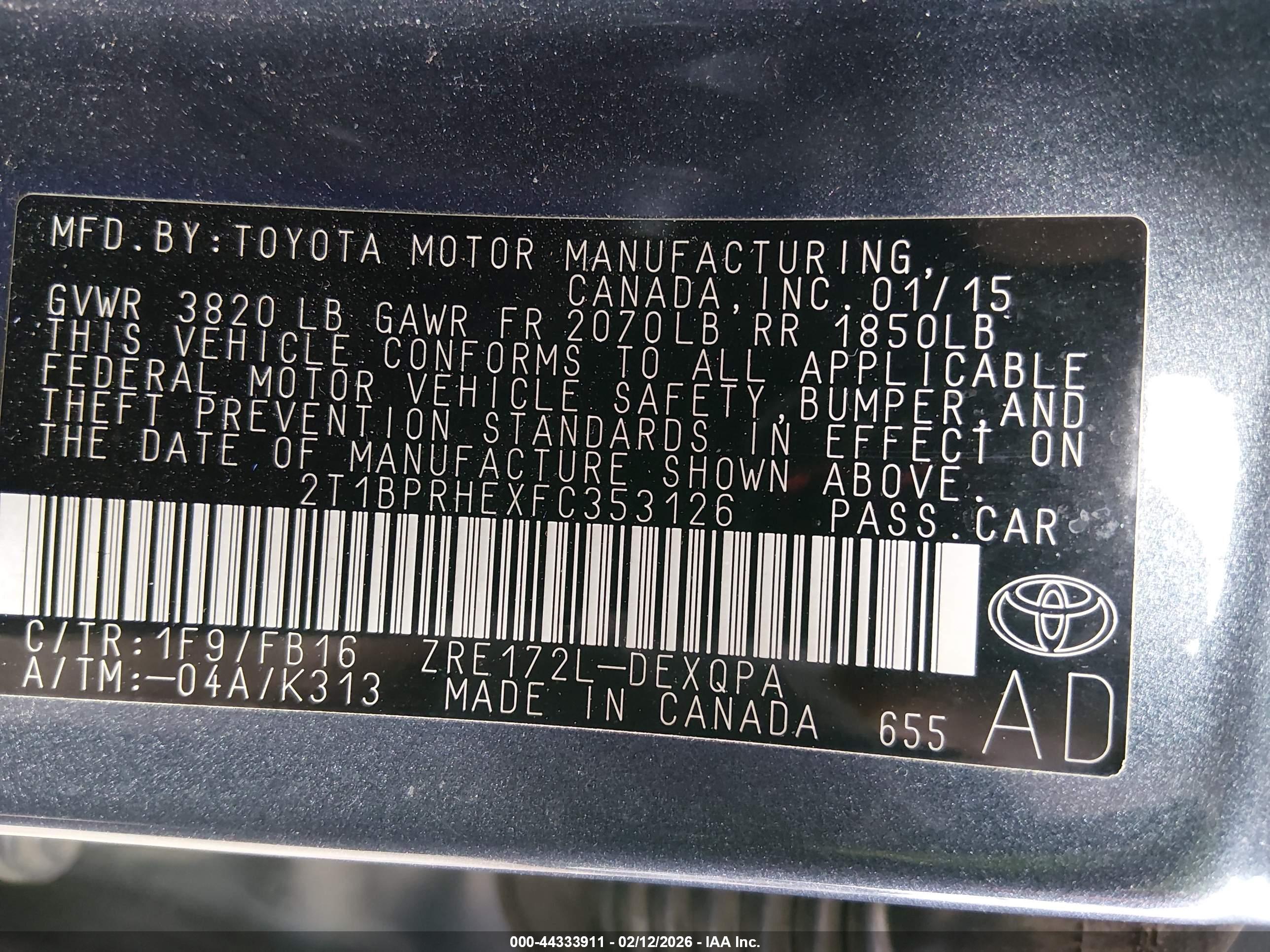 TOYOTA COROLLA image 9