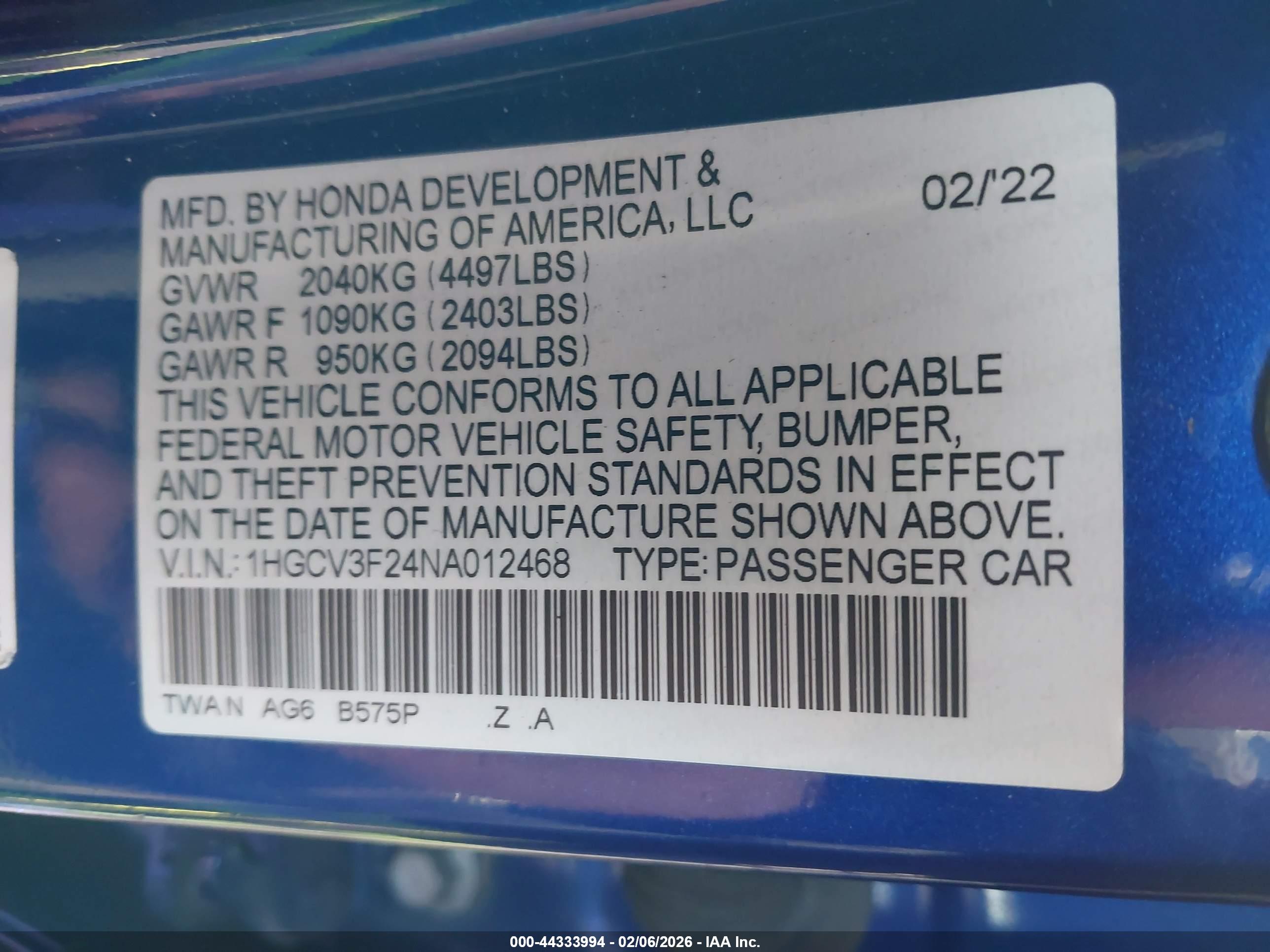 HONDA ACCORD image 9