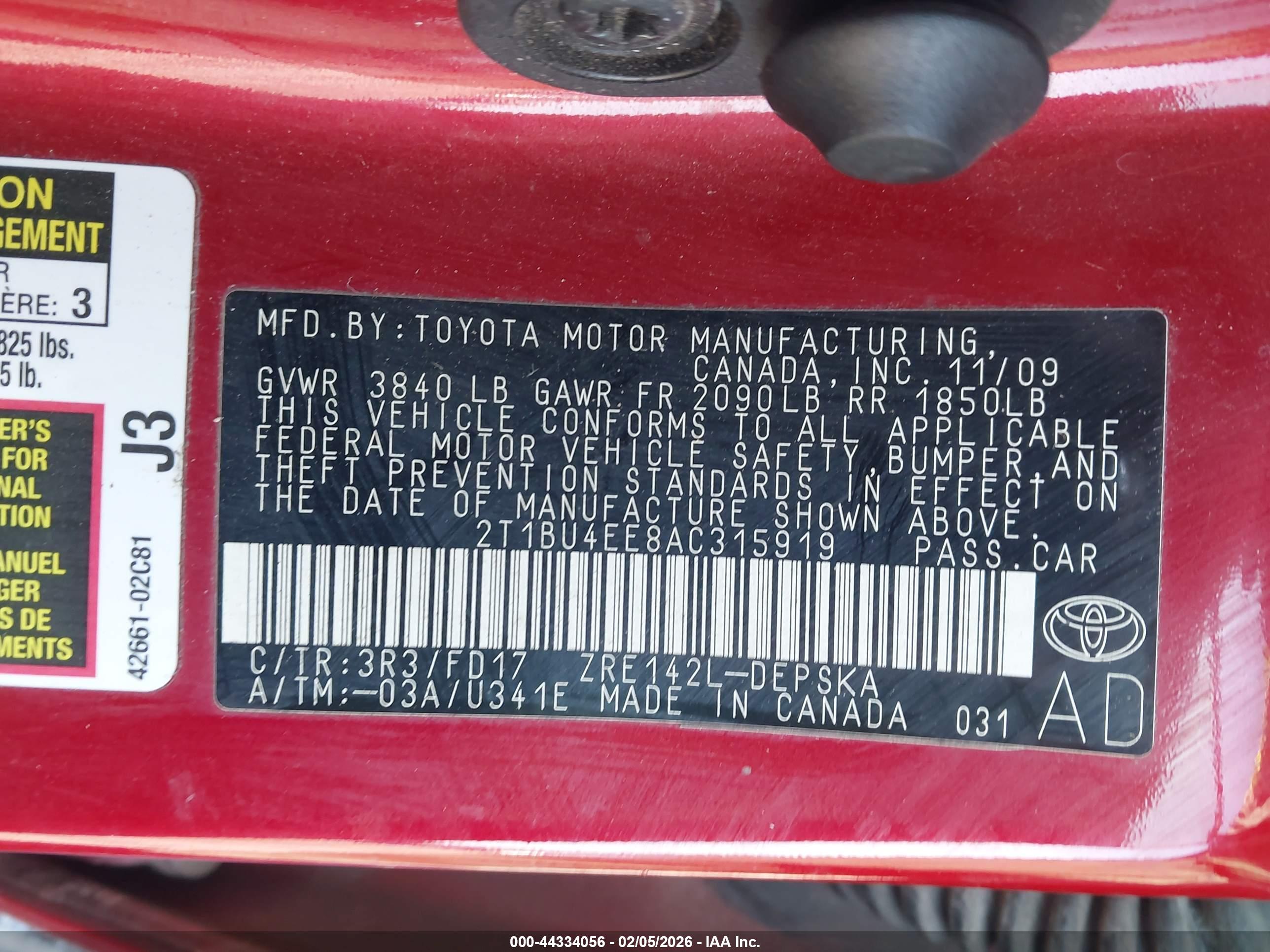 TOYOTA COROLLA image 9