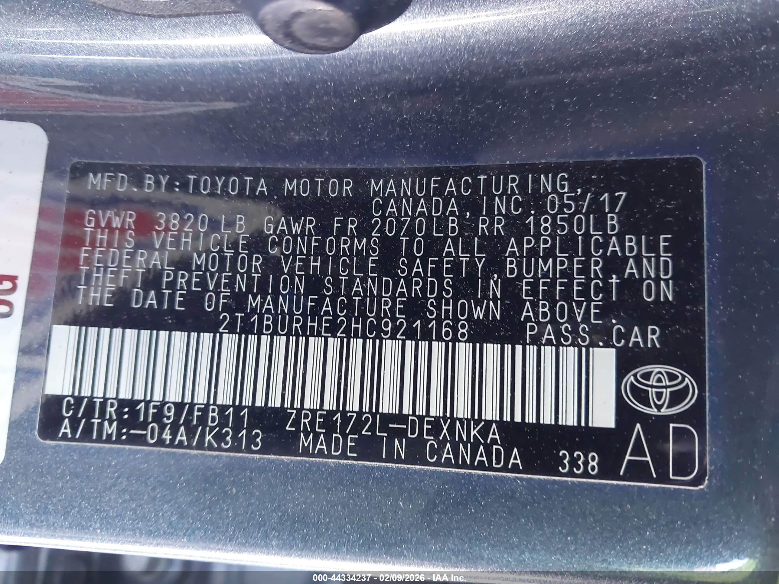 TOYOTA COROLLA image 9