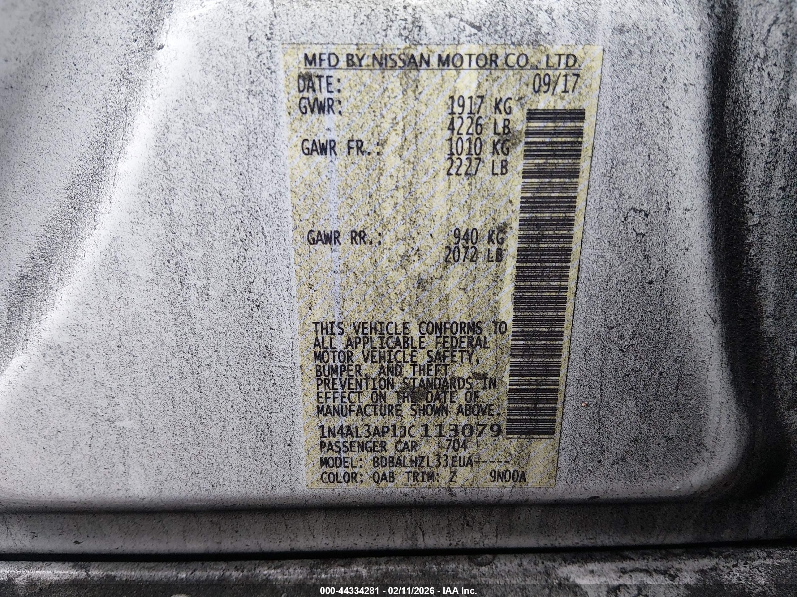 NISSAN ALTIMA image 9
