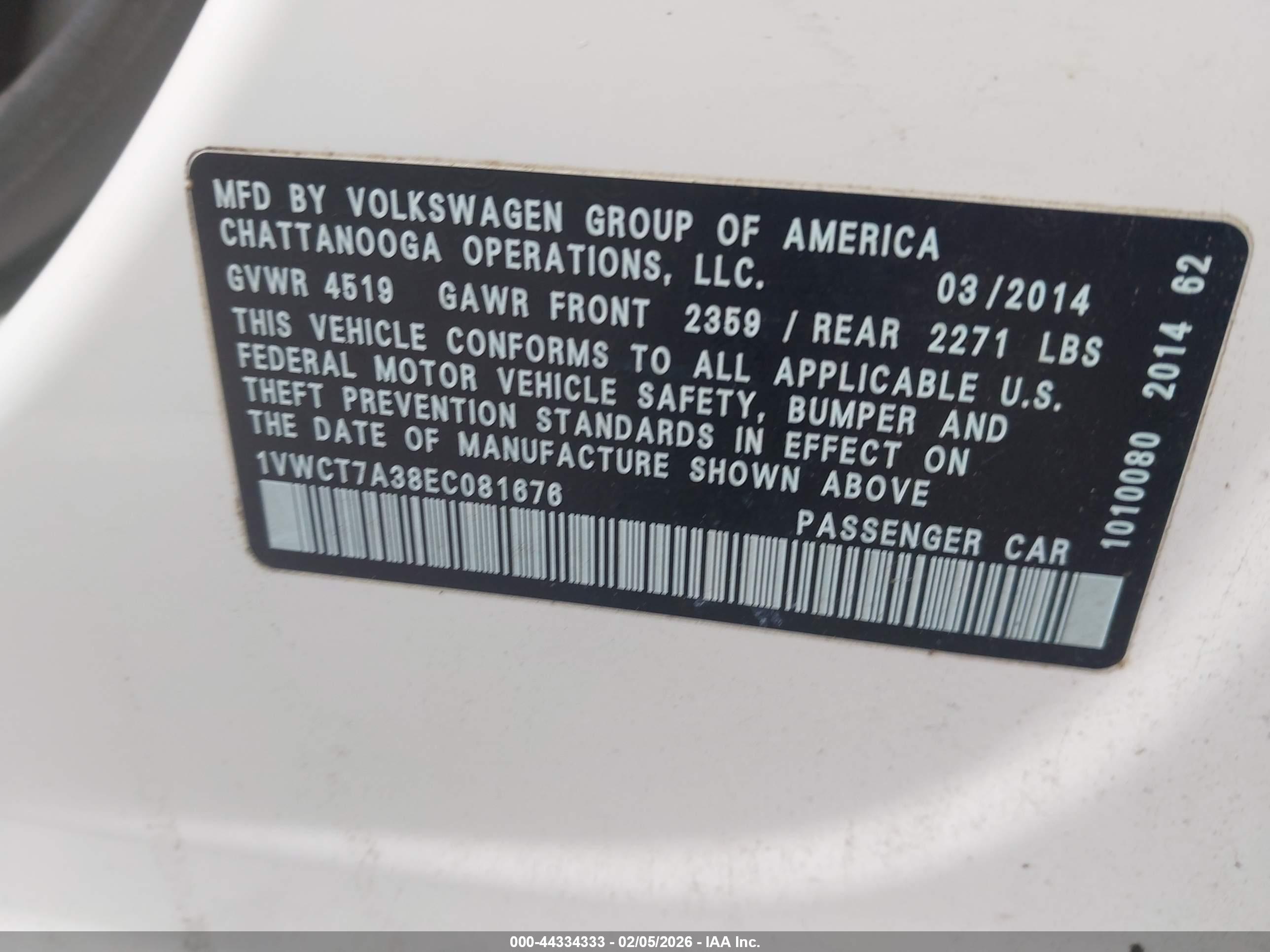 VOLKSWAGEN PASSAT image 9