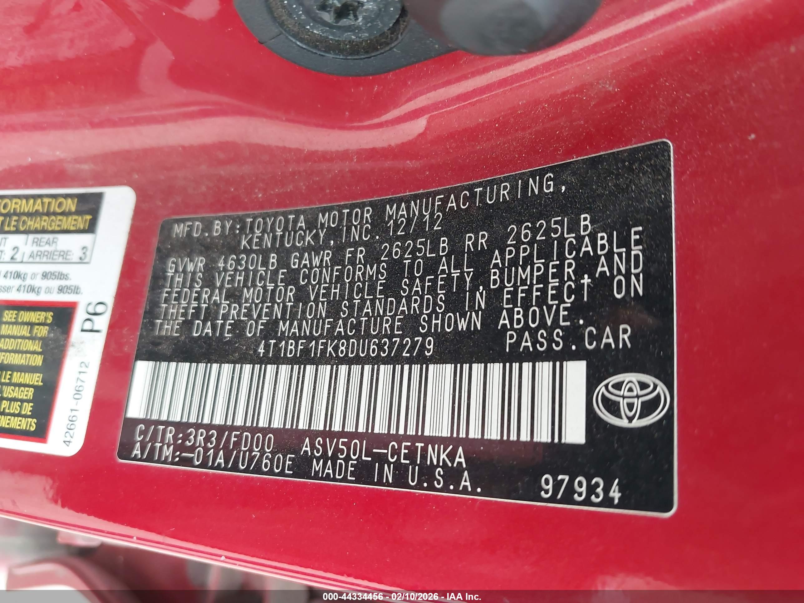 TOYOTA CAMRY image 9