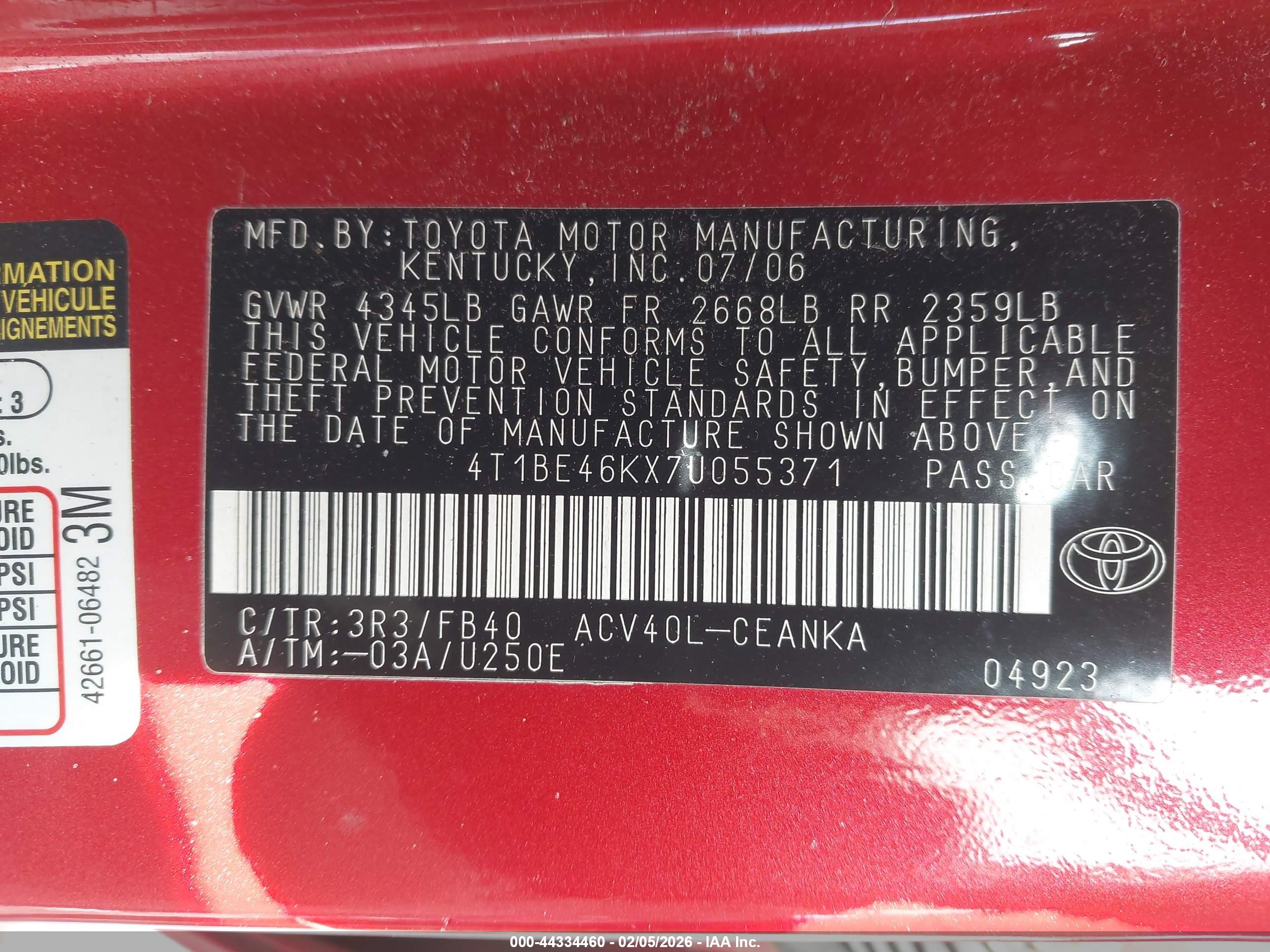TOYOTA CAMRY image 9