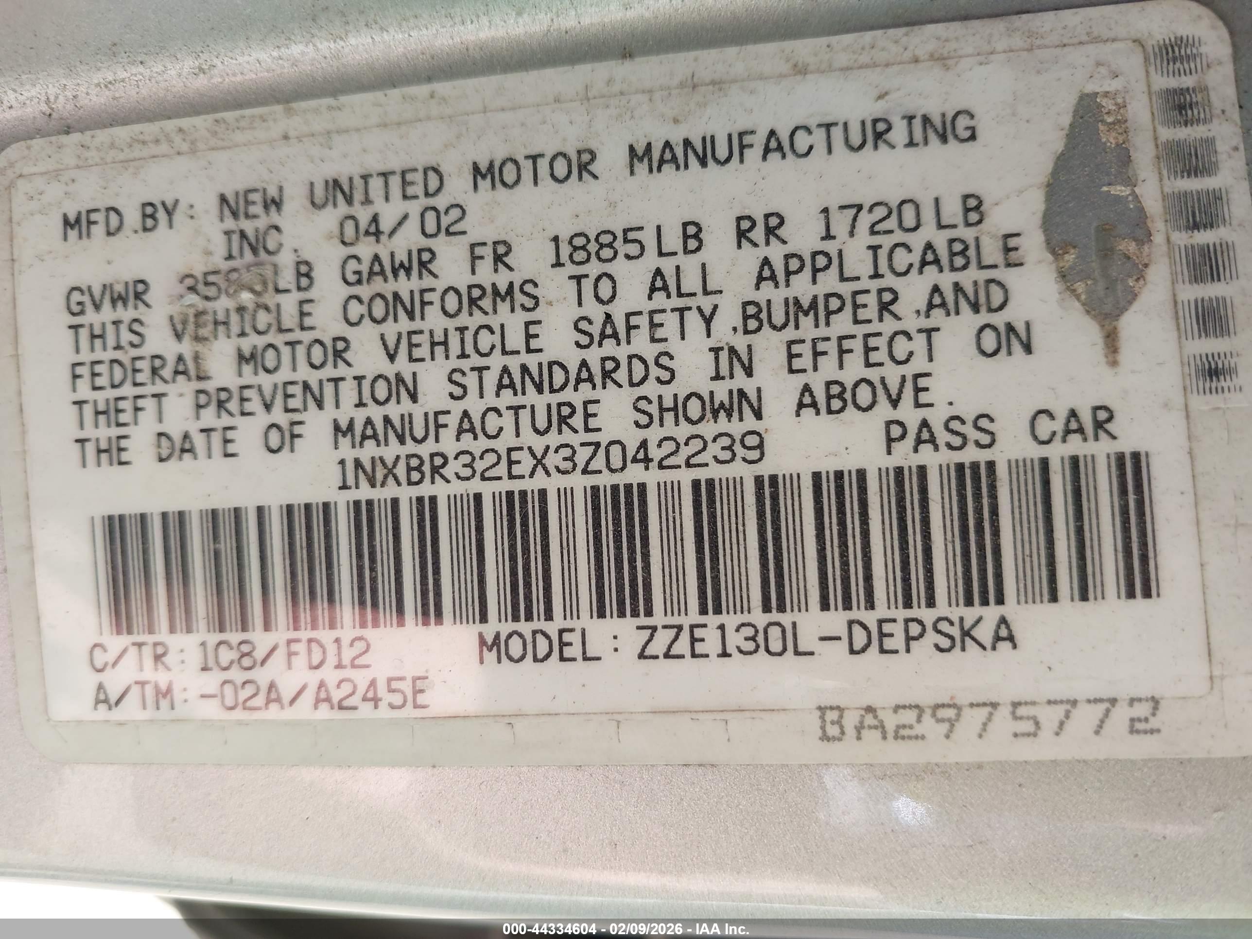 TOYOTA COROLLA image 9