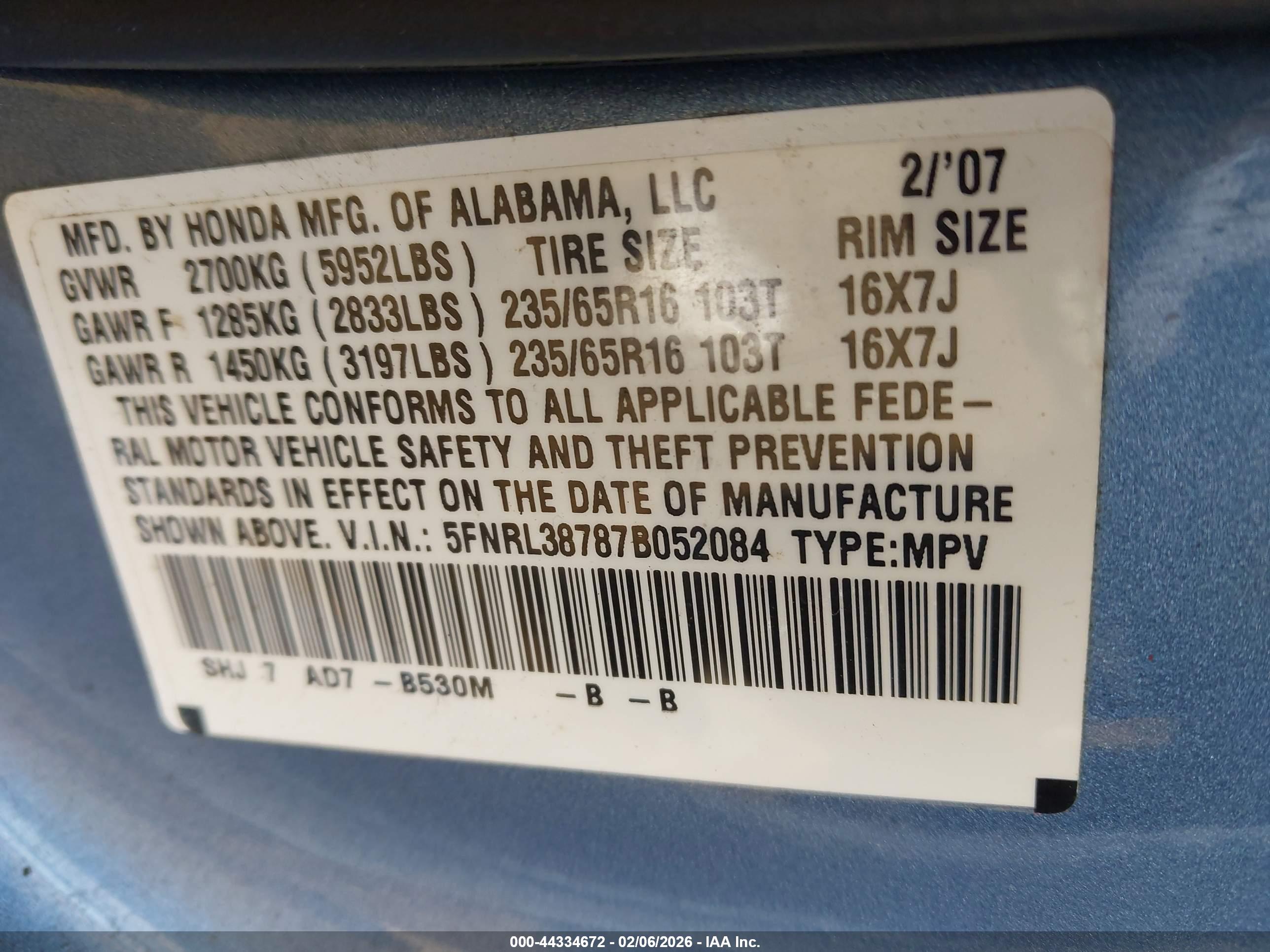 HONDA ODYSSEY image 9