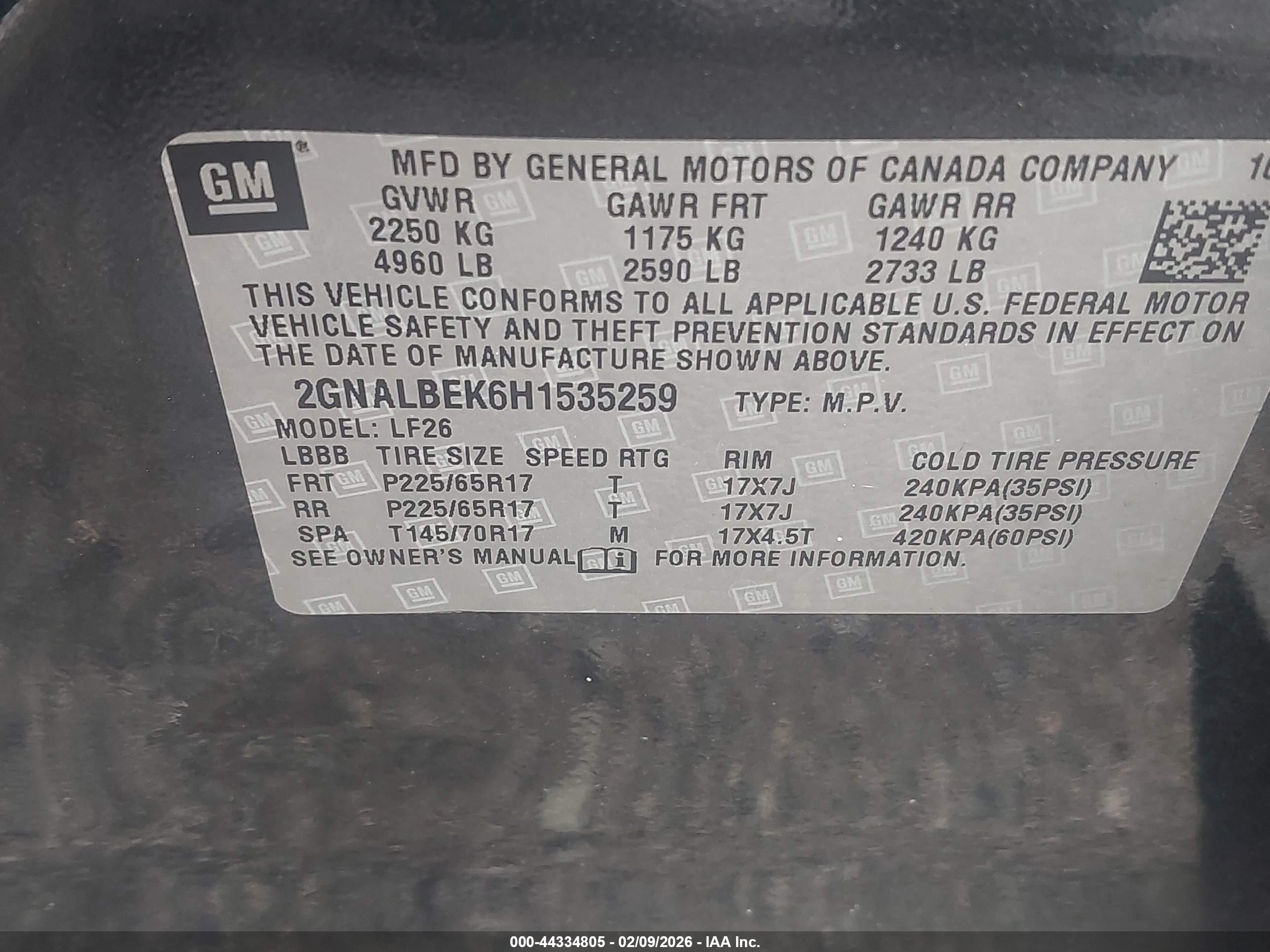 CHEVROLET EQUINOX image 9
