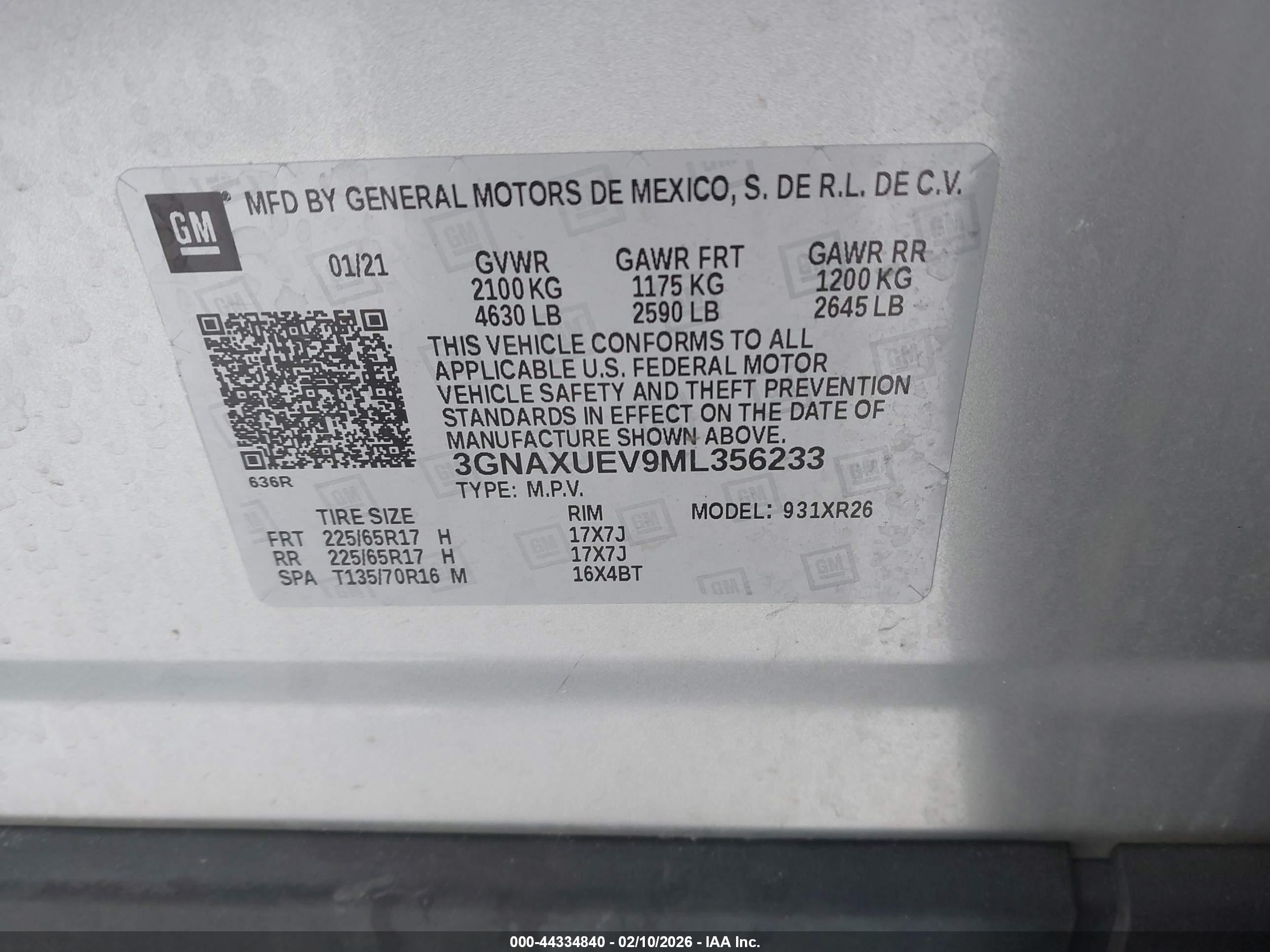 CHEVROLET EQUINOX image 9