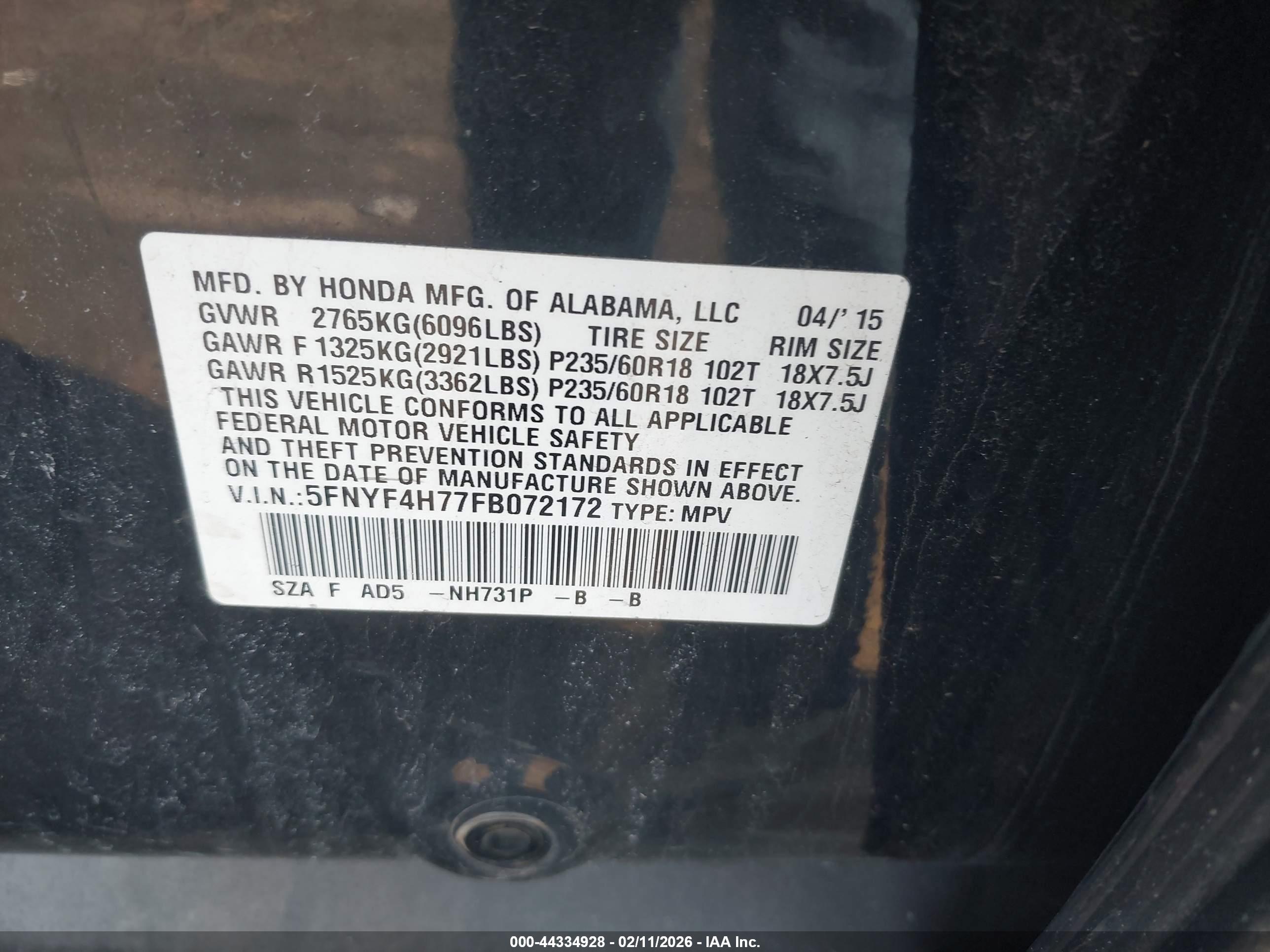 HONDA PILOT image 9