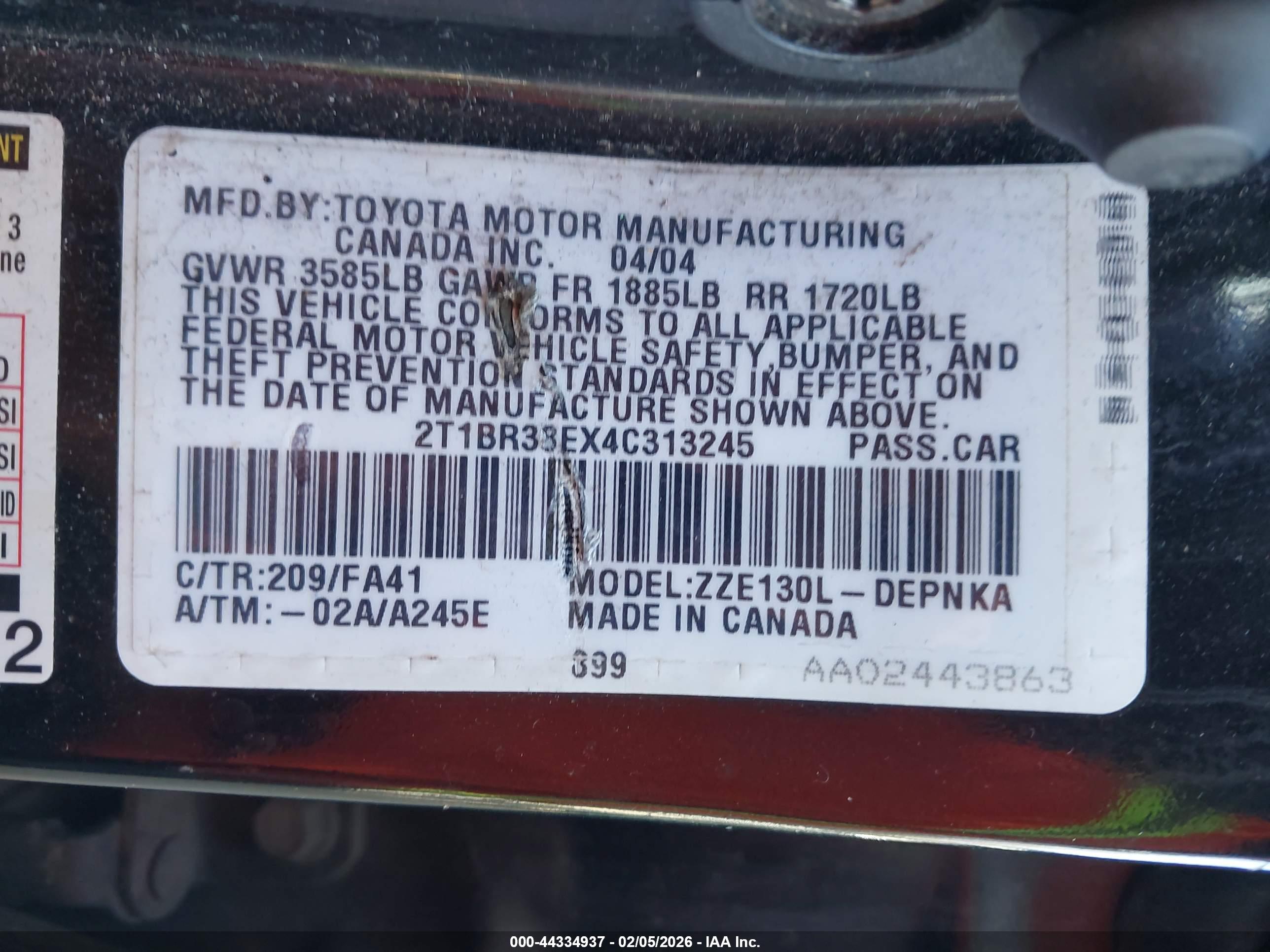 TOYOTA COROLLA image 9