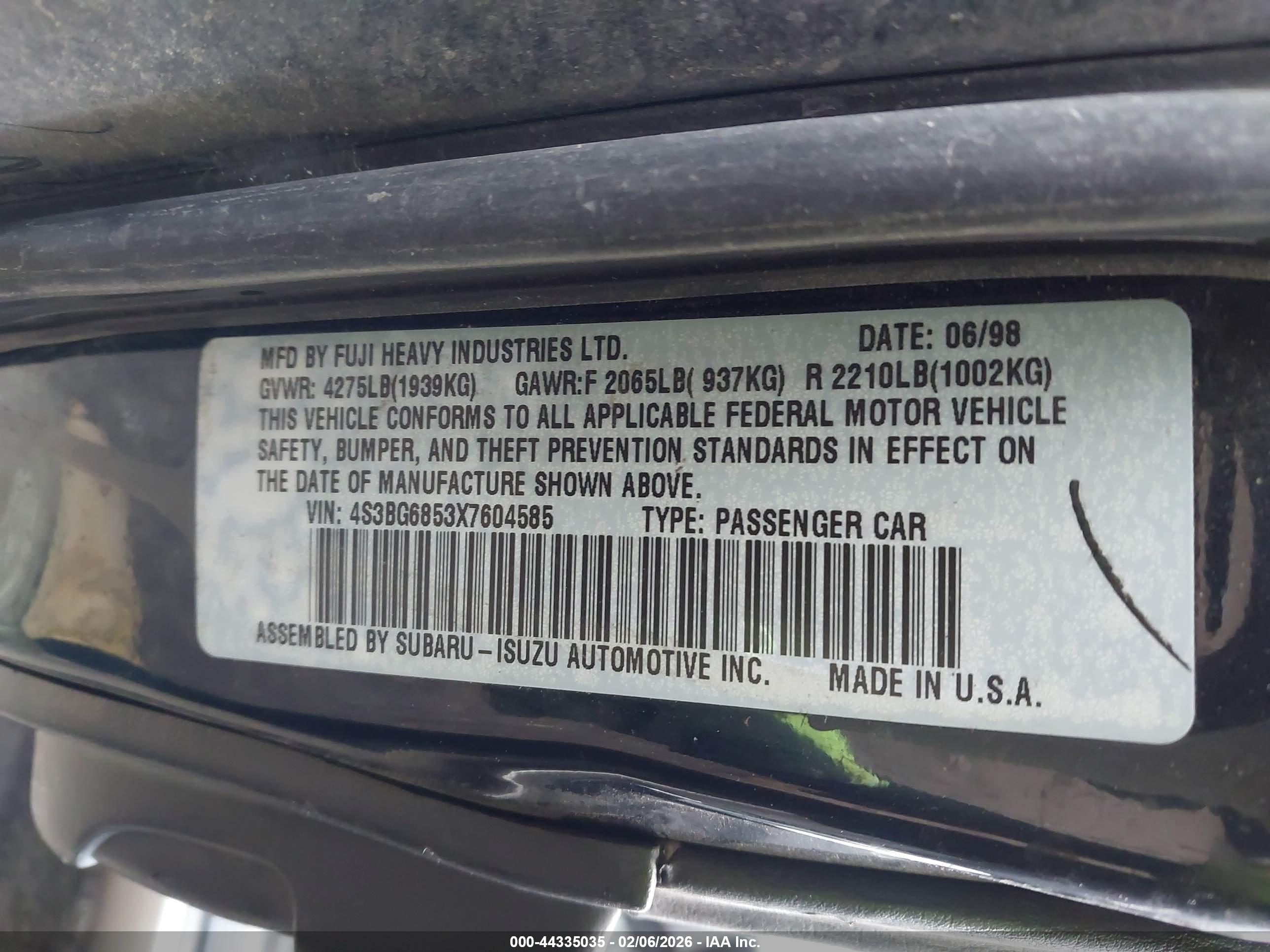 SUBARU LEGACY image 9