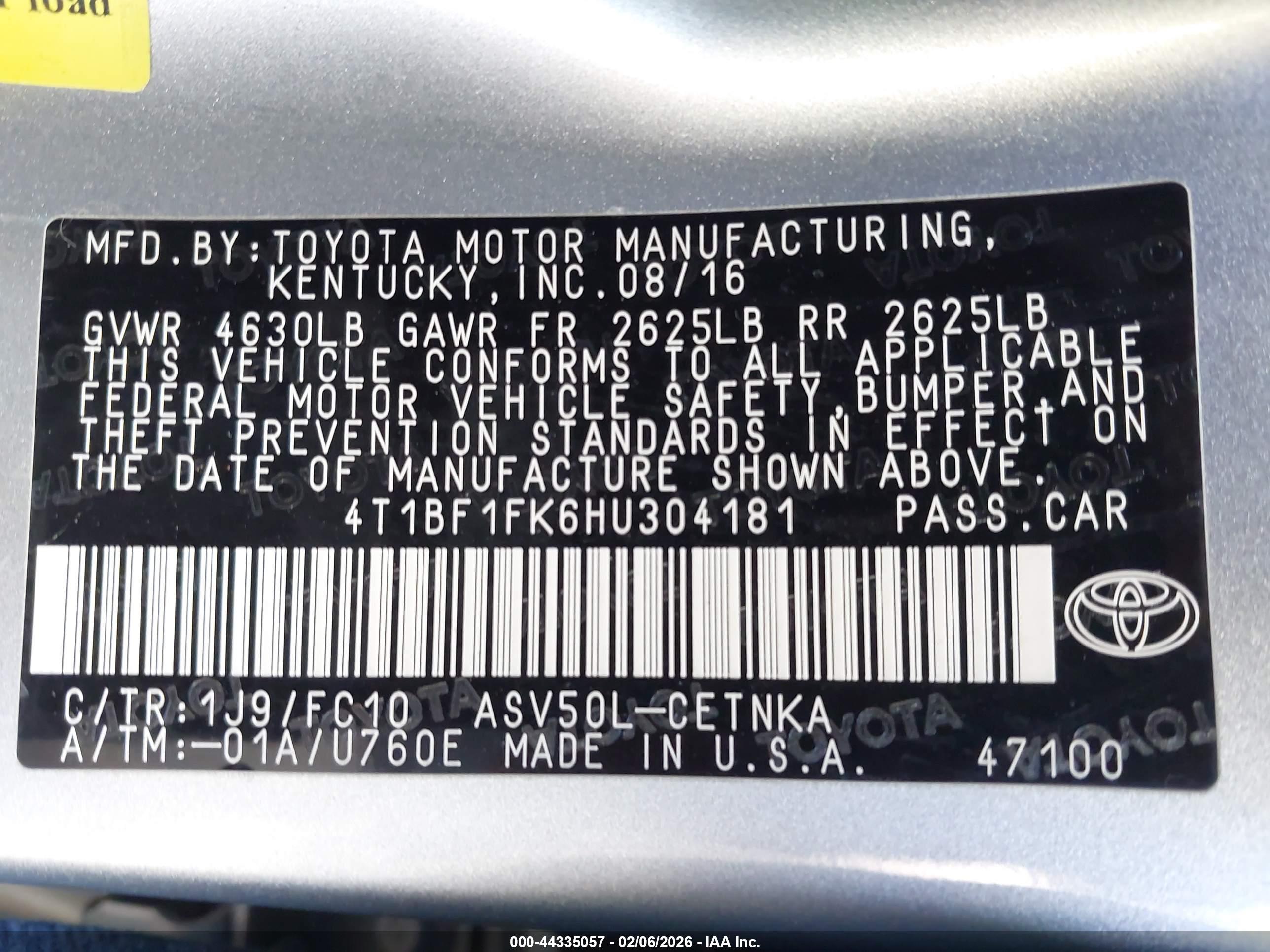 TOYOTA CAMRY image 9
