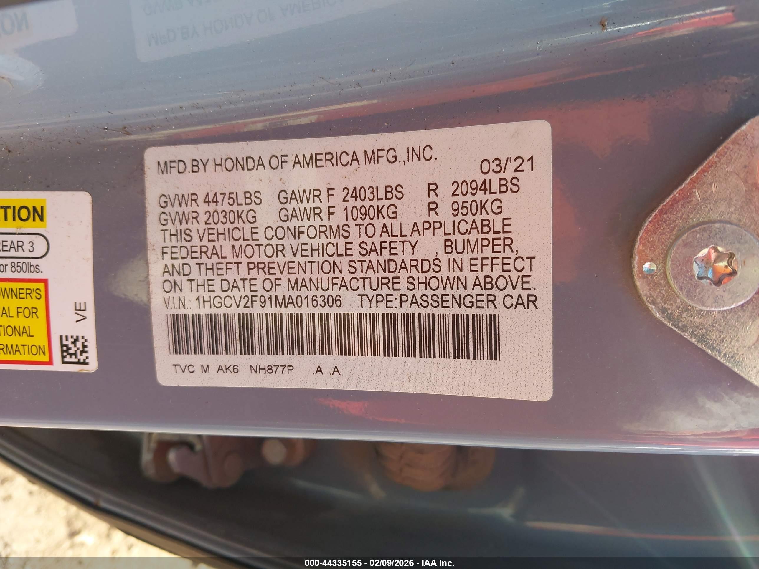 HONDA ACCORD image 9