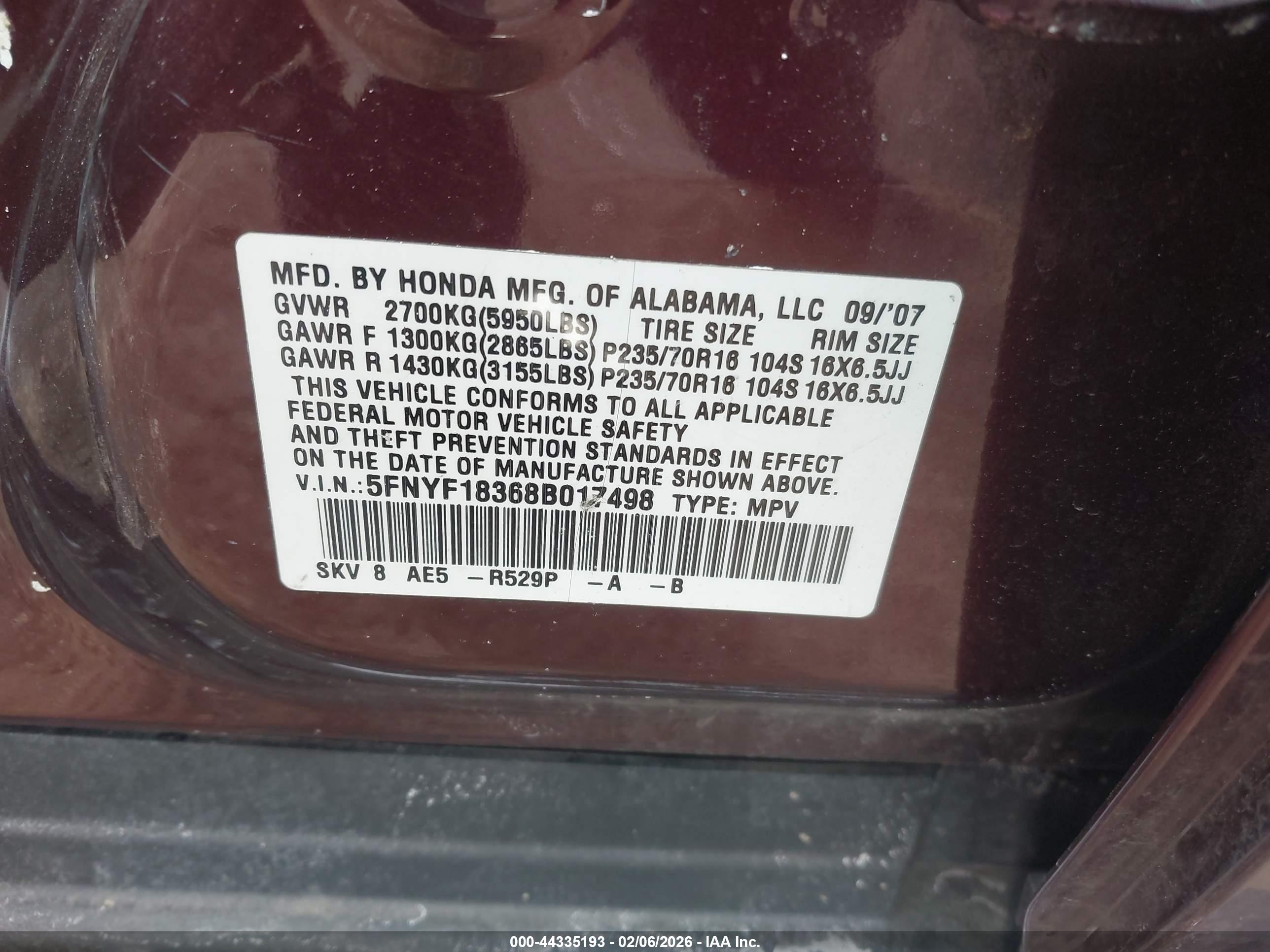 HONDA PILOT image 9