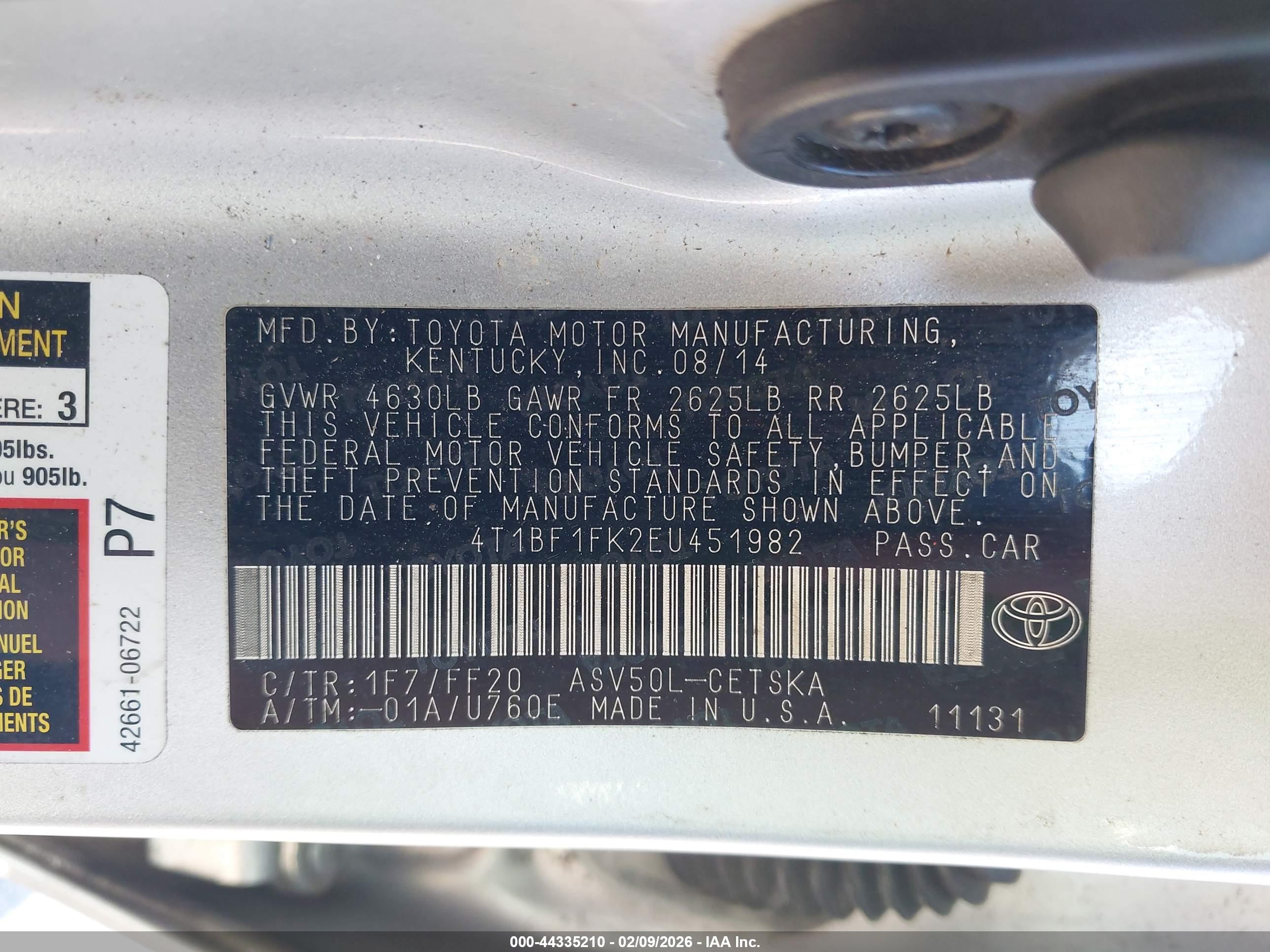 TOYOTA CAMRY image 9