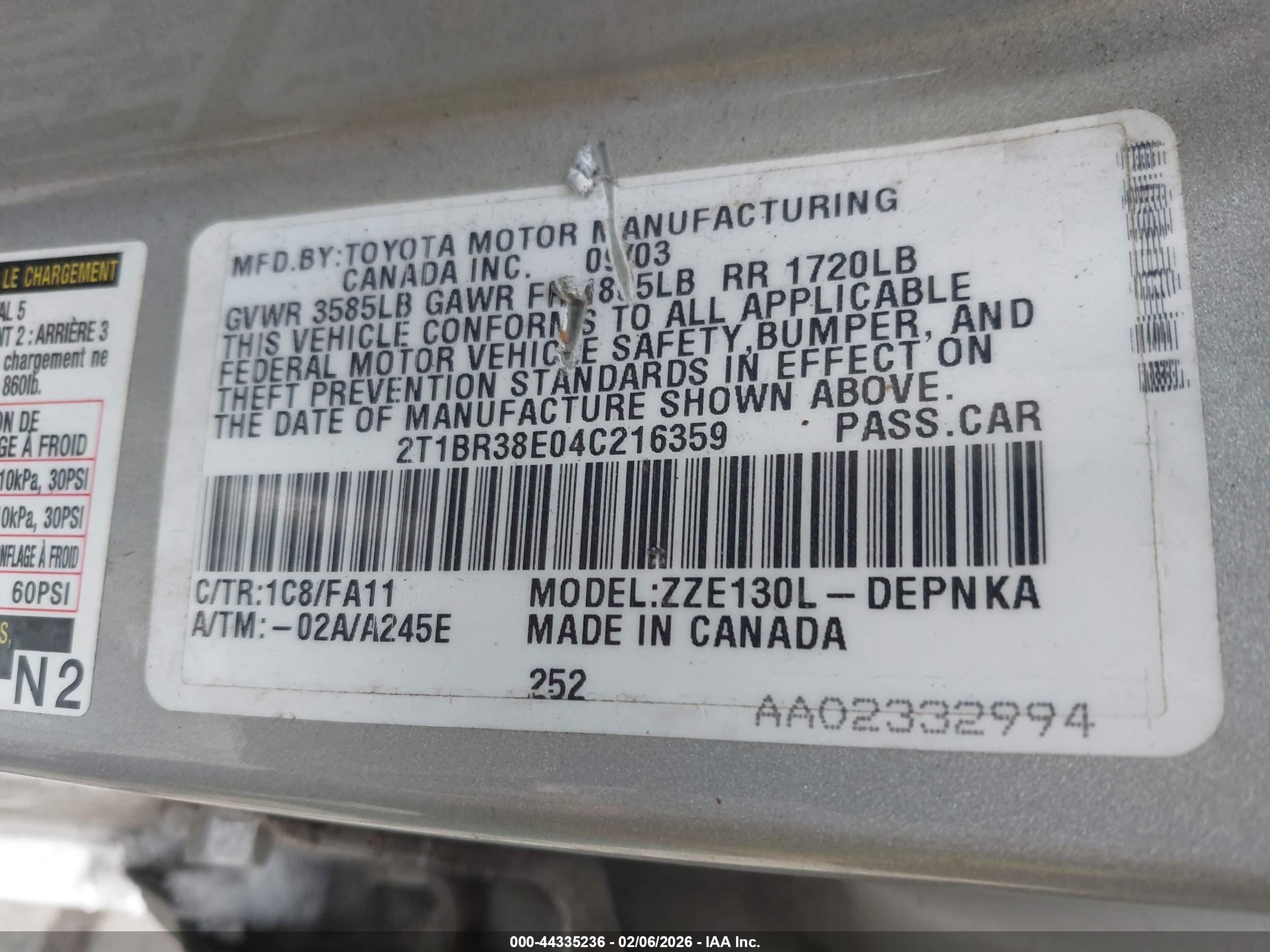 TOYOTA COROLLA image 9