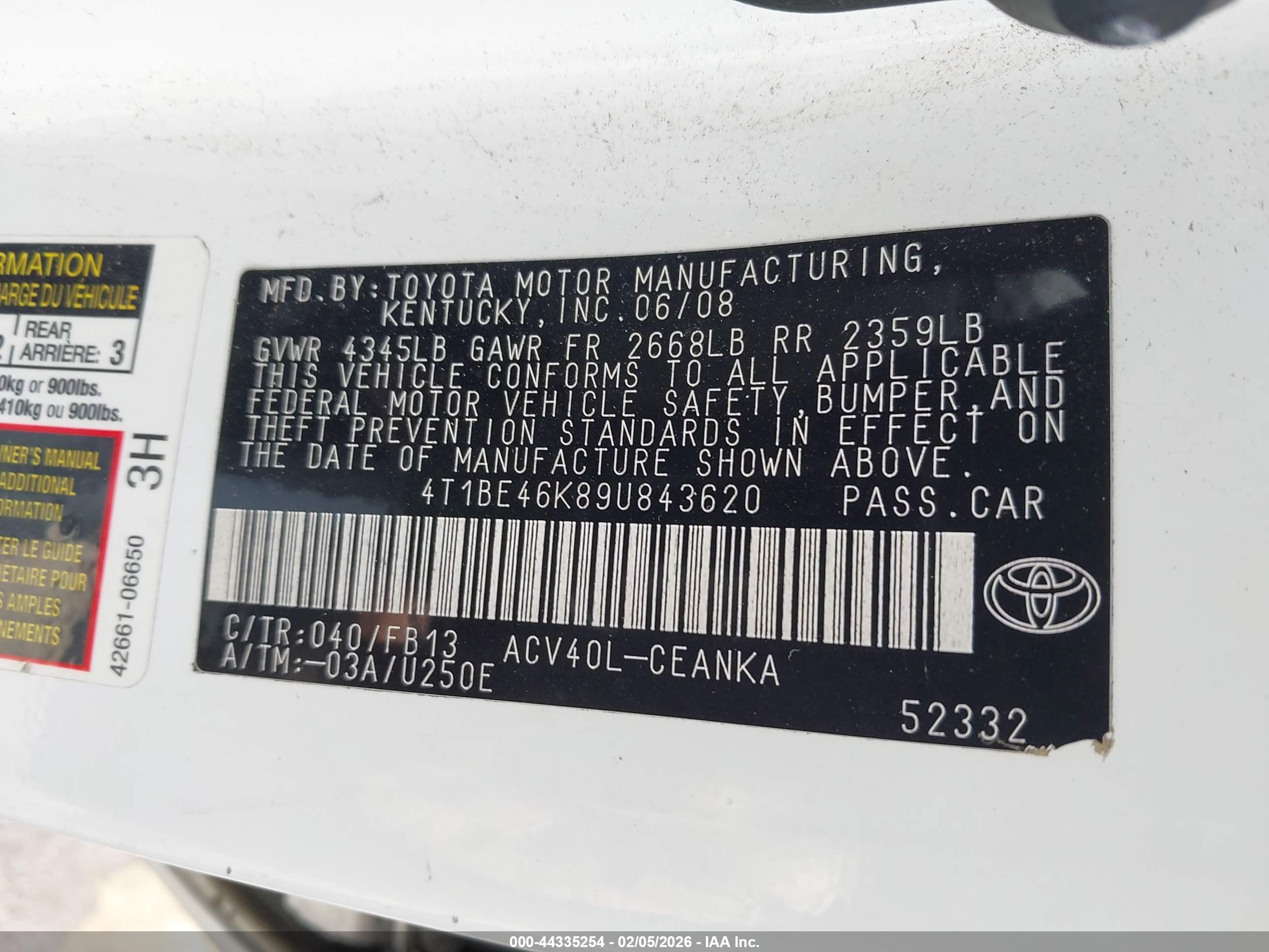 TOYOTA CAMRY image 9