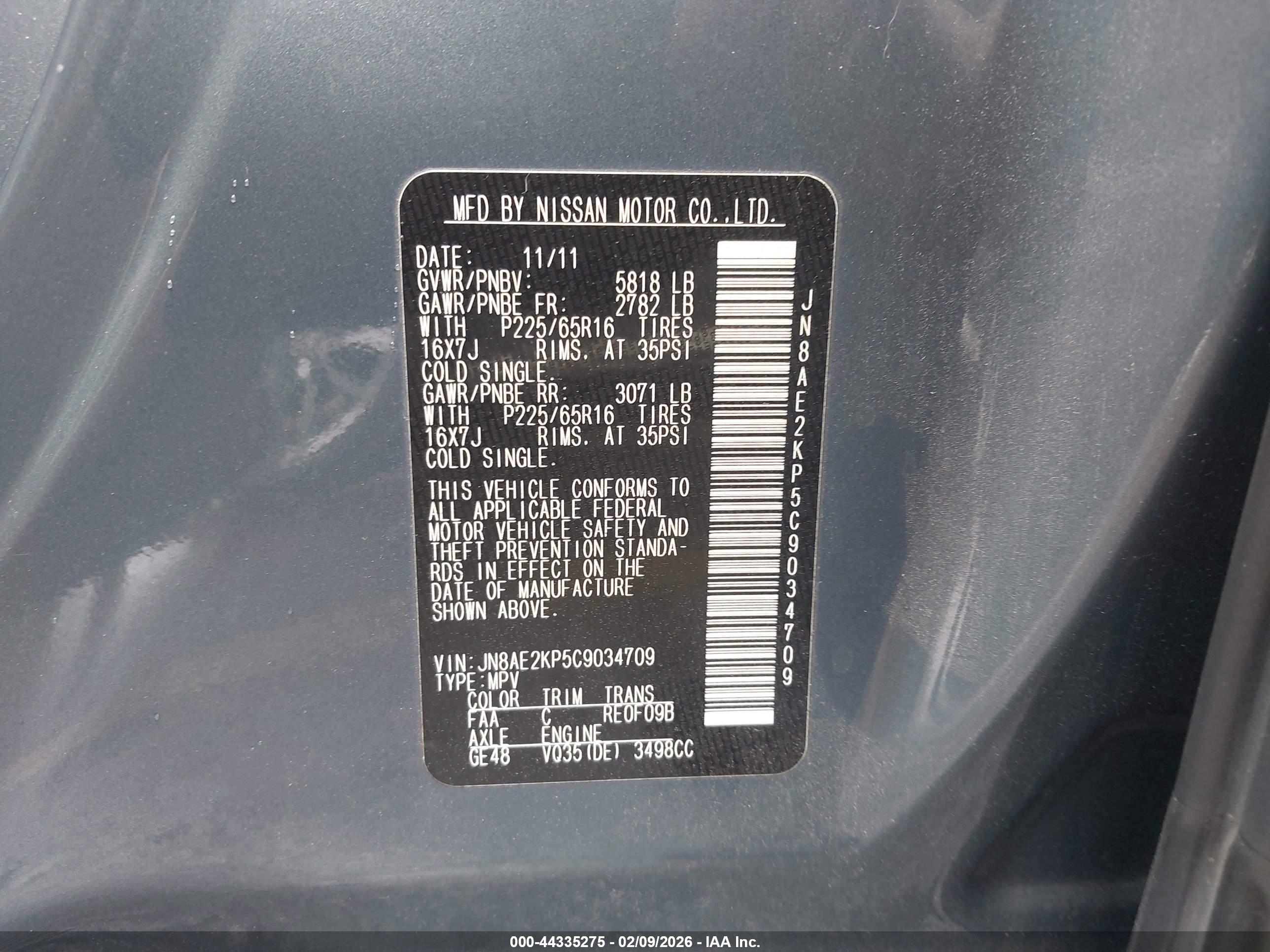 NISSAN QUEST image 9