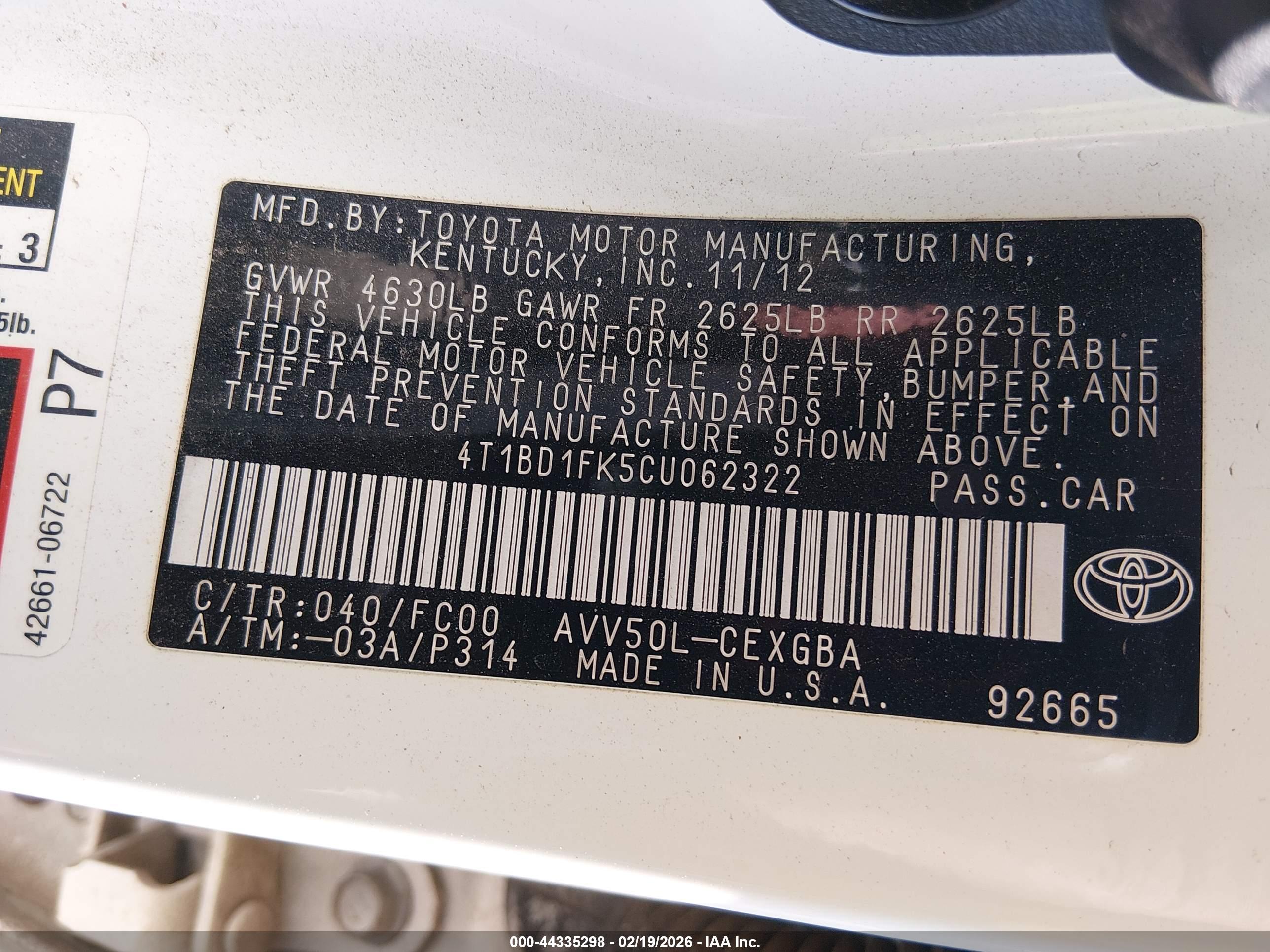 TOYOTA CAMRY image 9