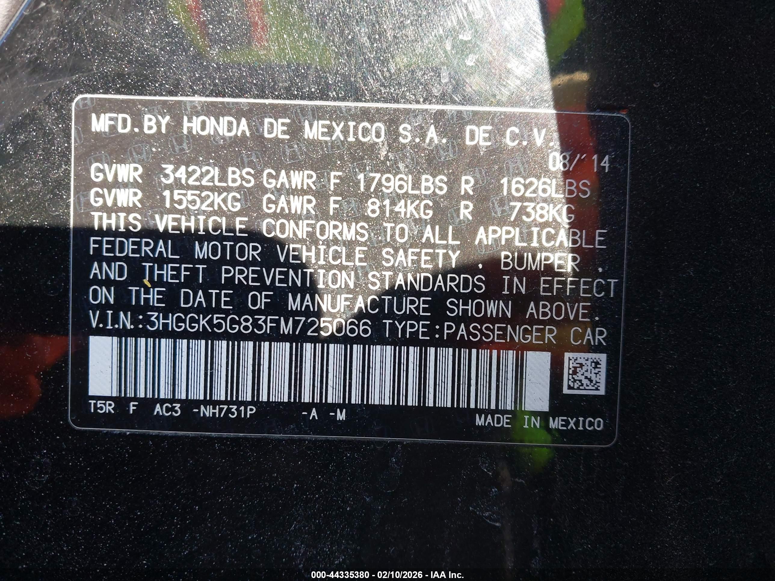 HONDA FIT image 9