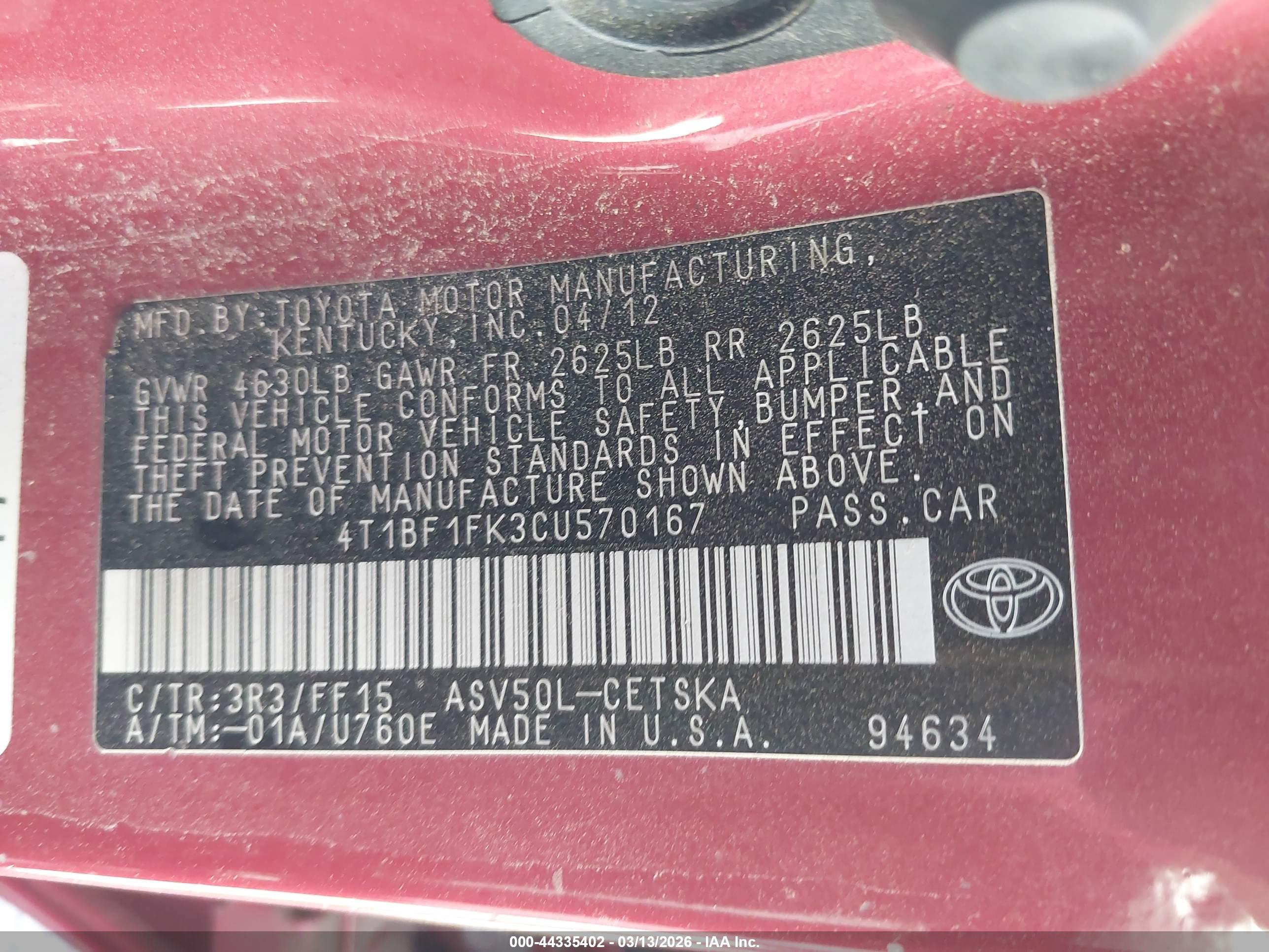 TOYOTA CAMRY image 9