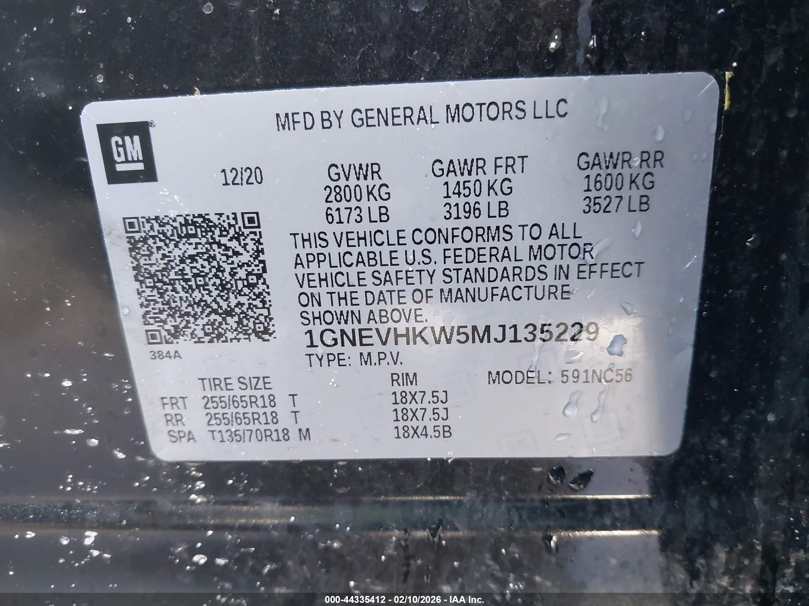 CHEVROLET TRAVERSE image 9