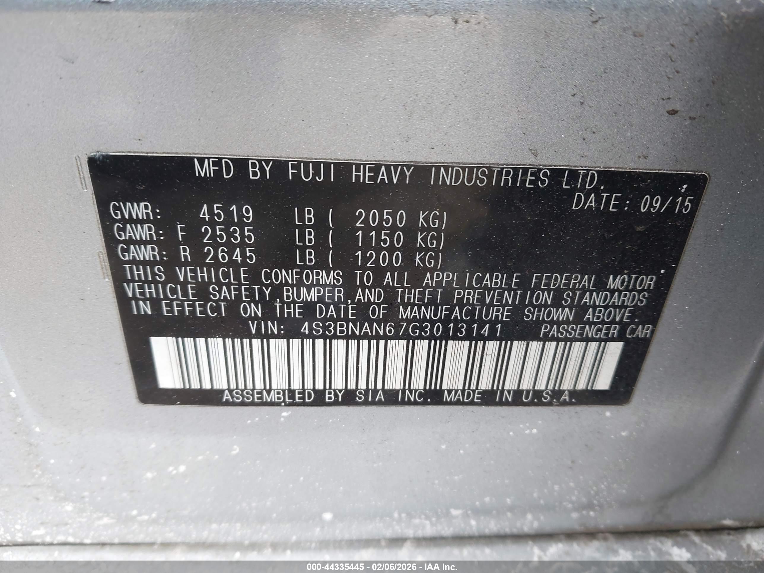 SUBARU LEGACY image 9
