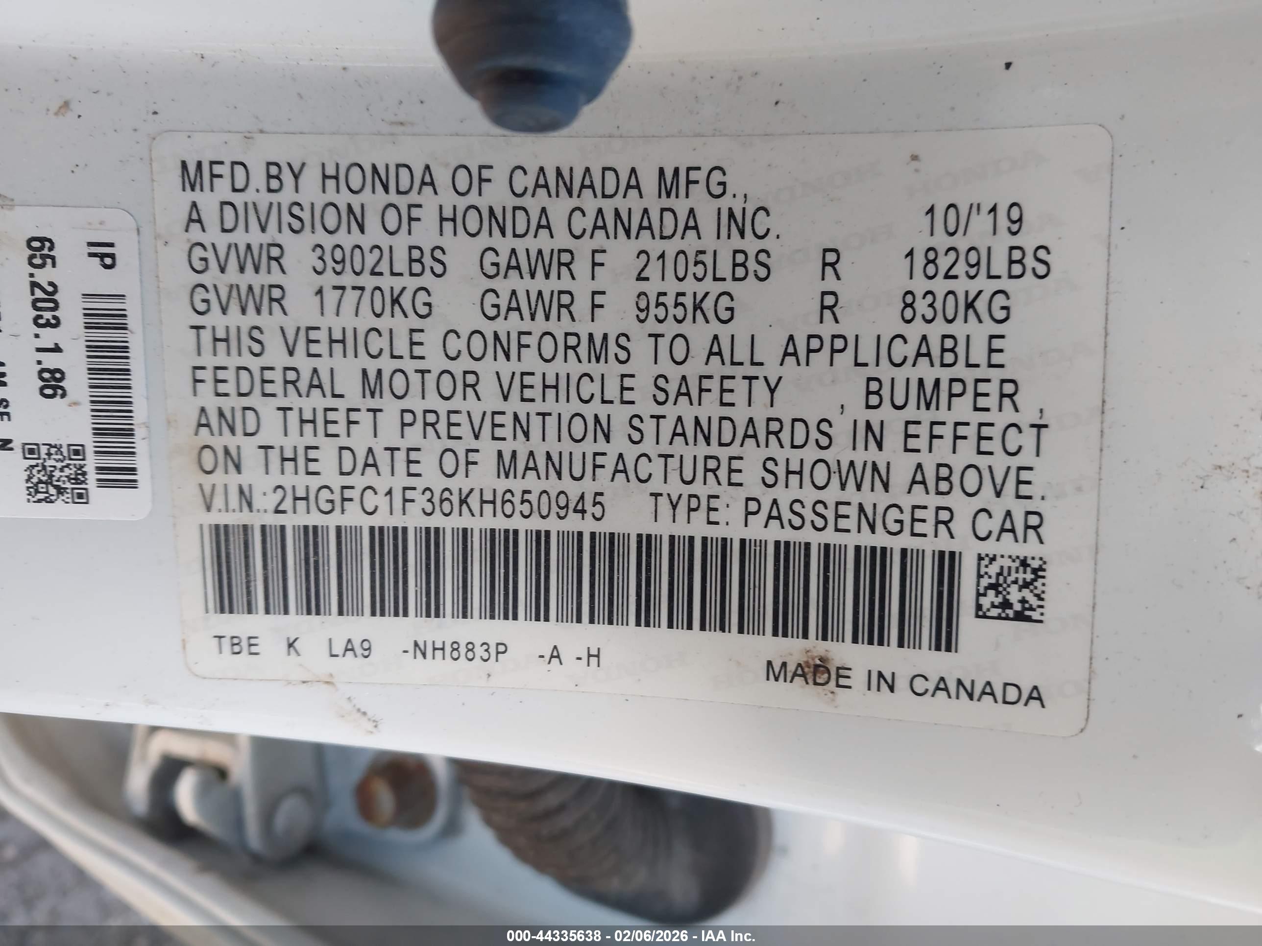 HONDA CIVIC image 9