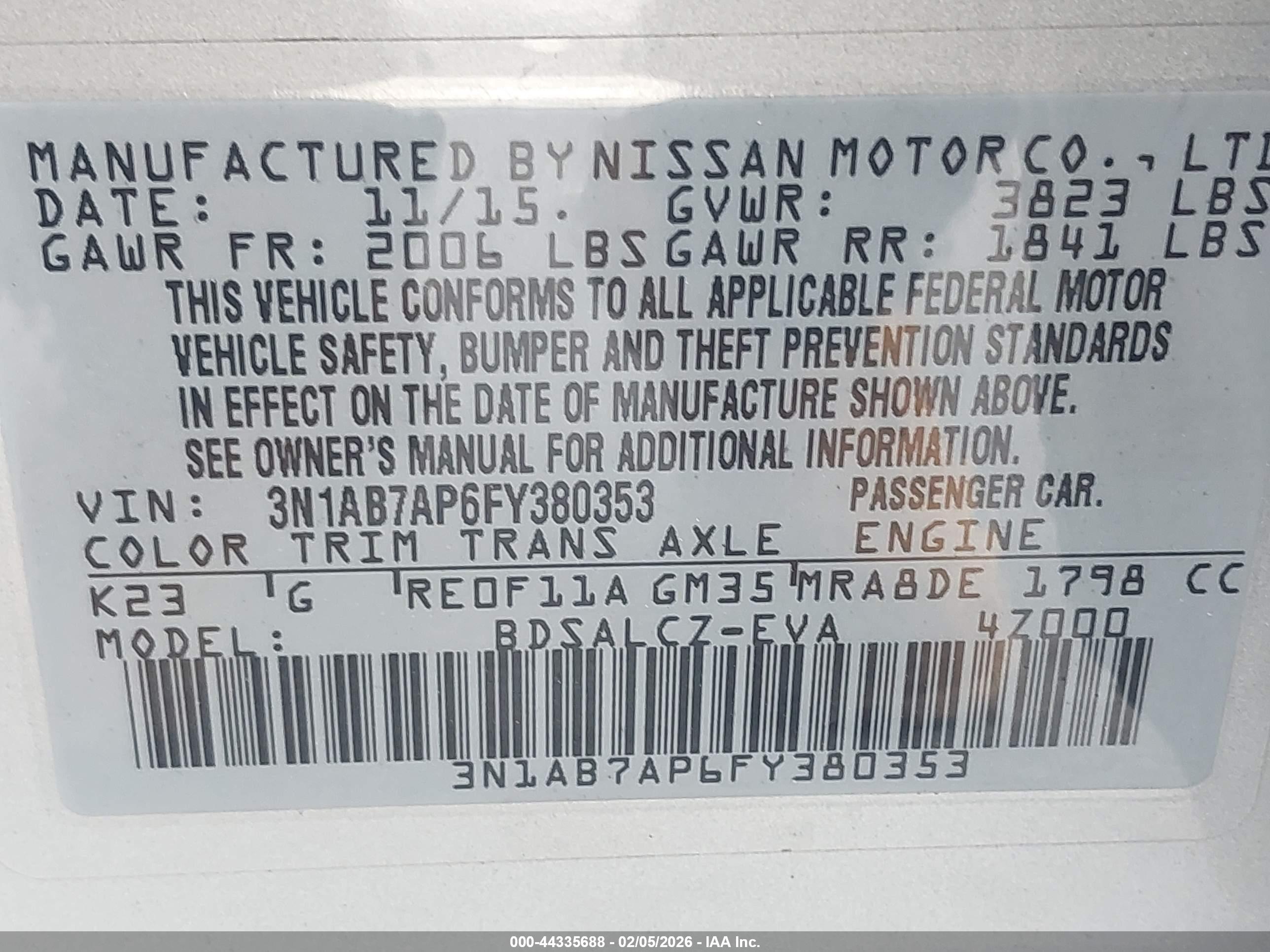 NISSAN SENTRA image 9