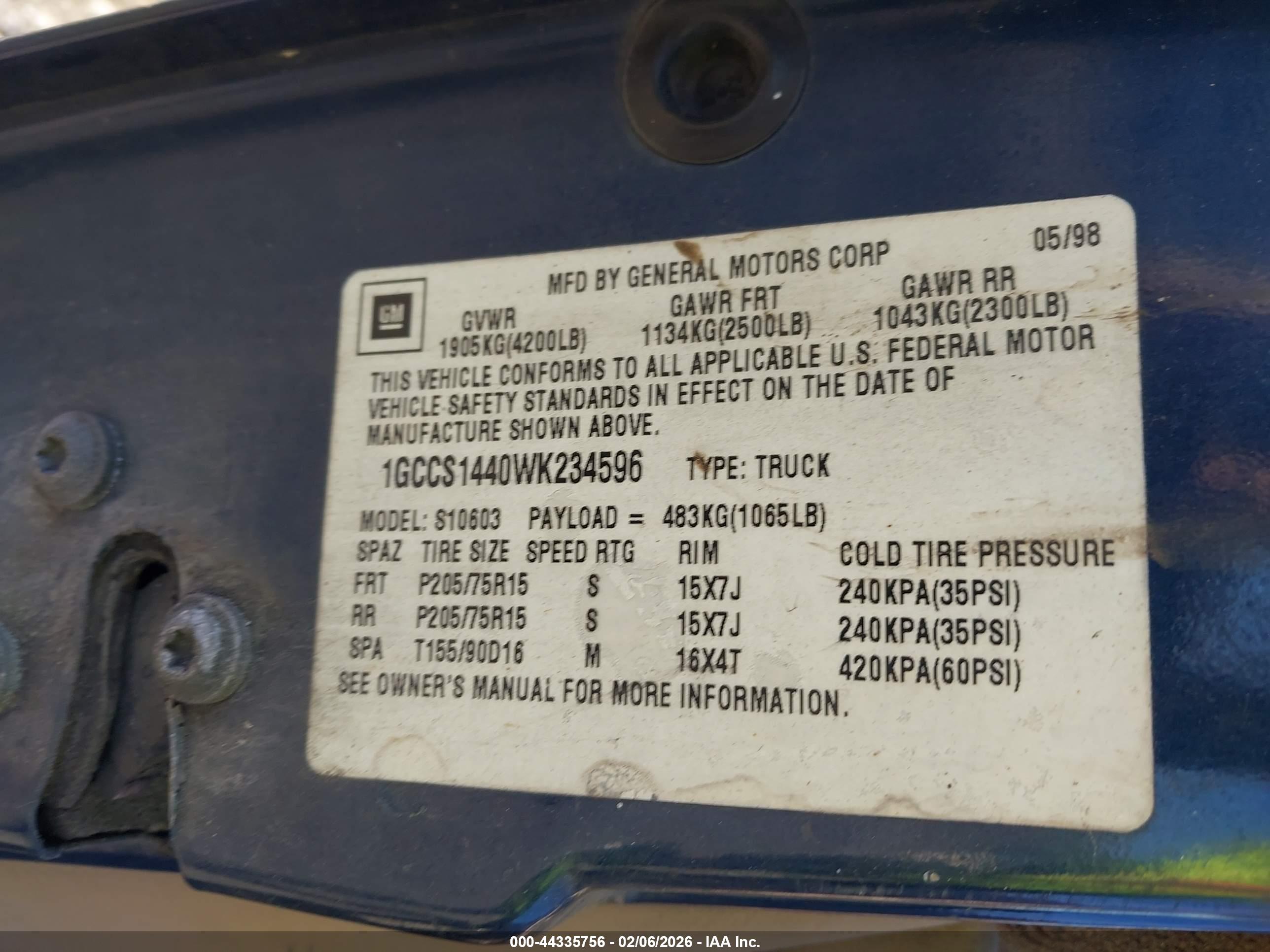 CHEVROLET S-10 image 9