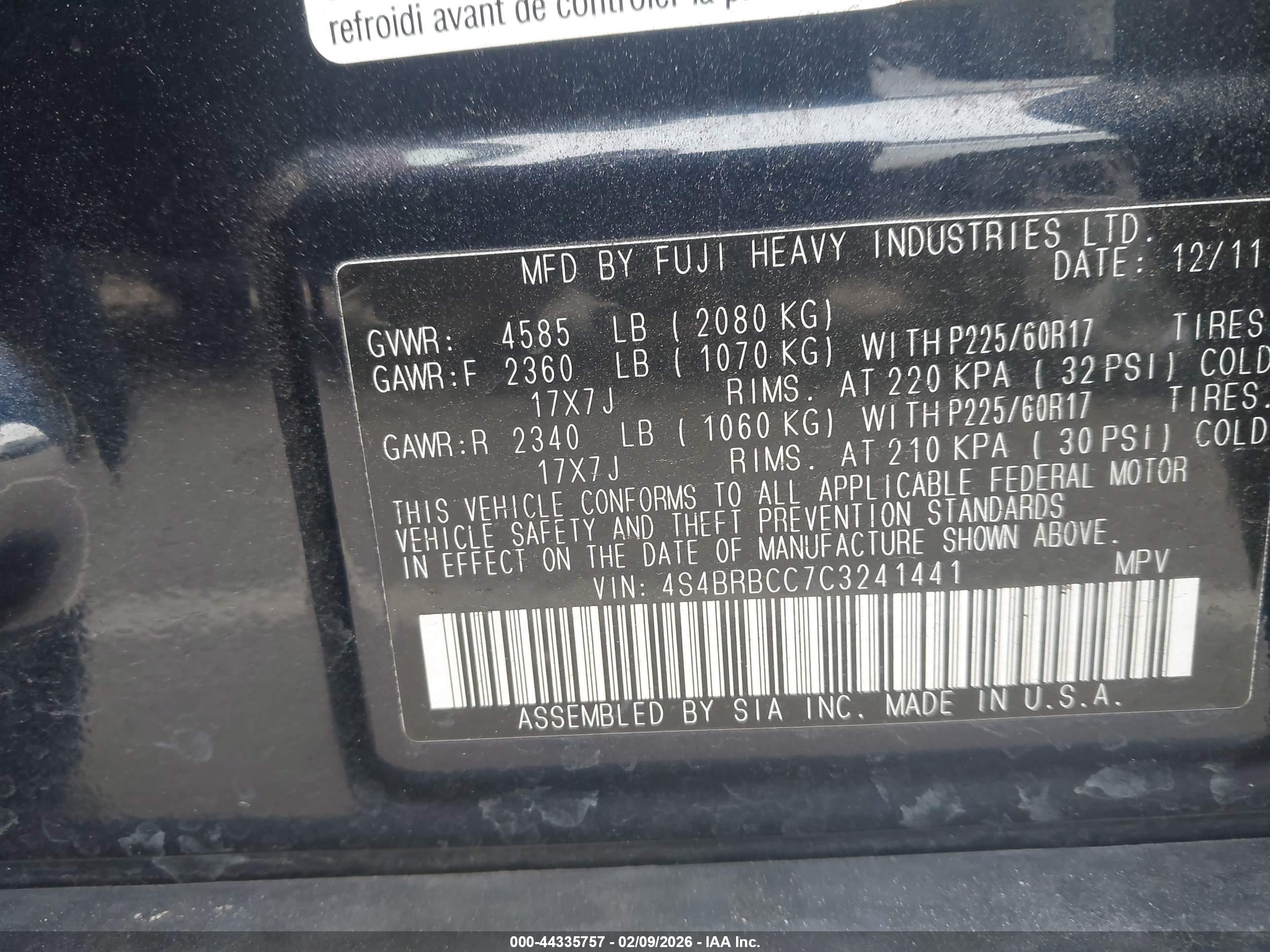 SUBARU OUTBACK image 9