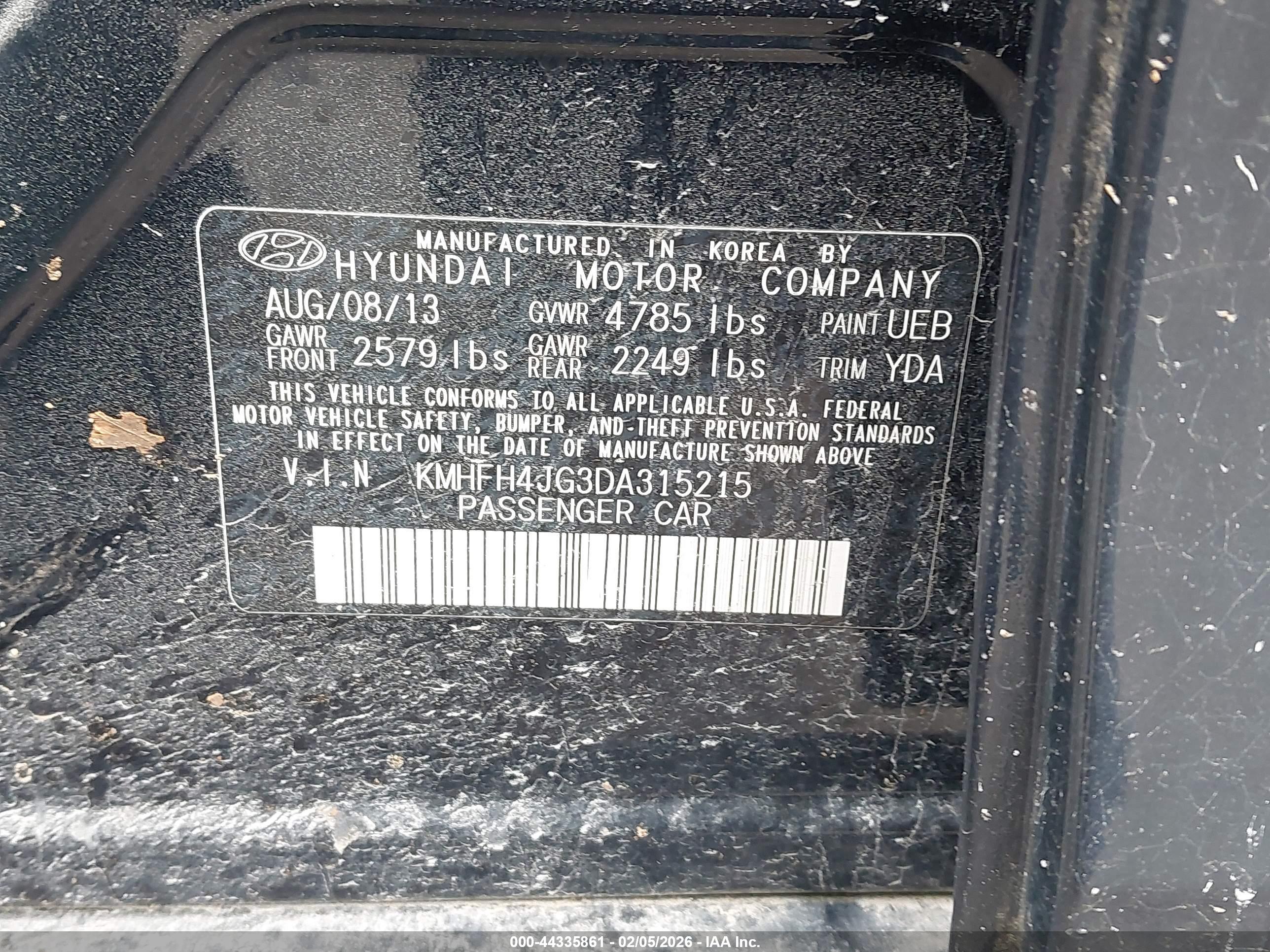 HYUNDAI AZERA image 9