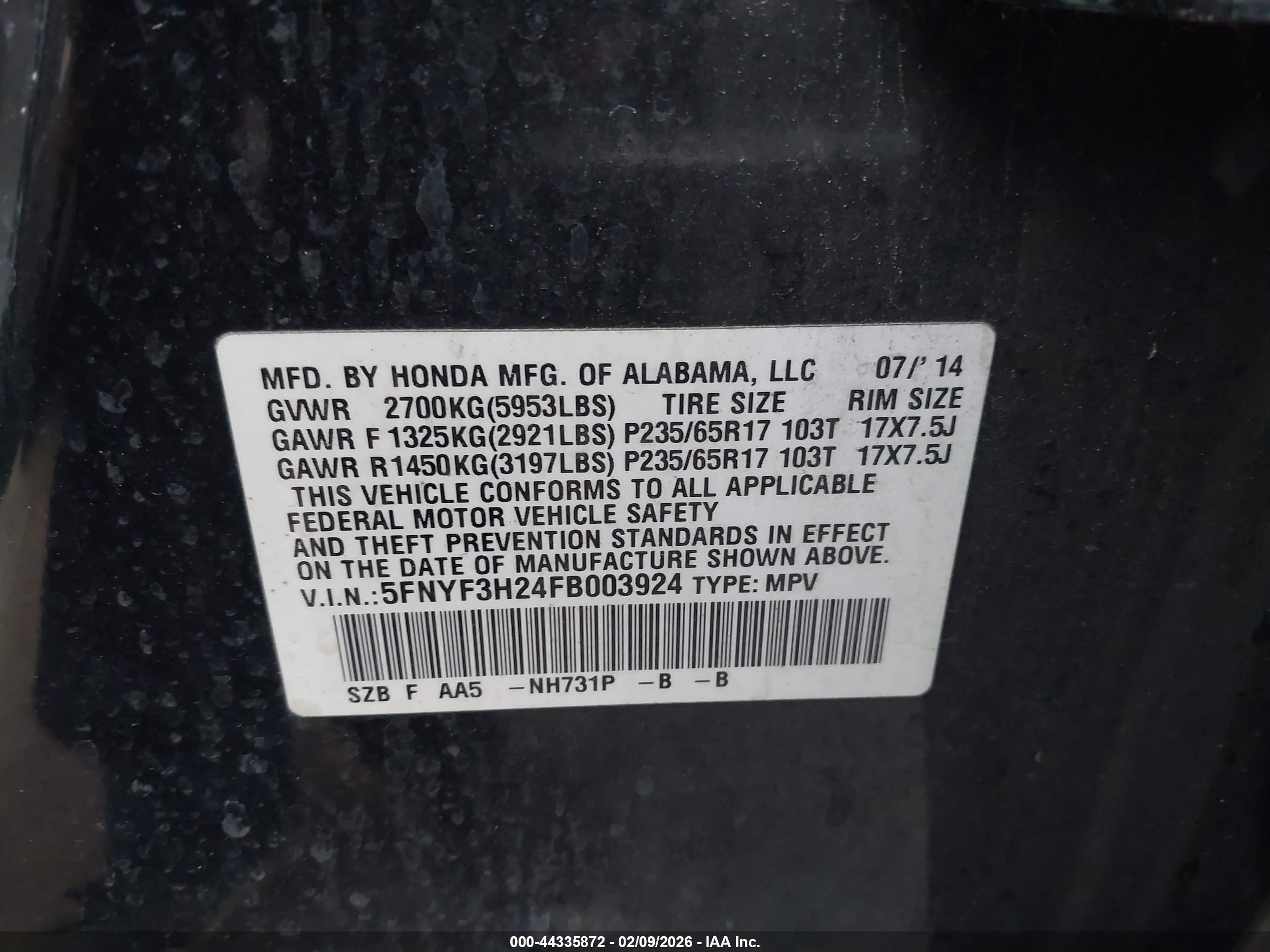HONDA PILOT image 9