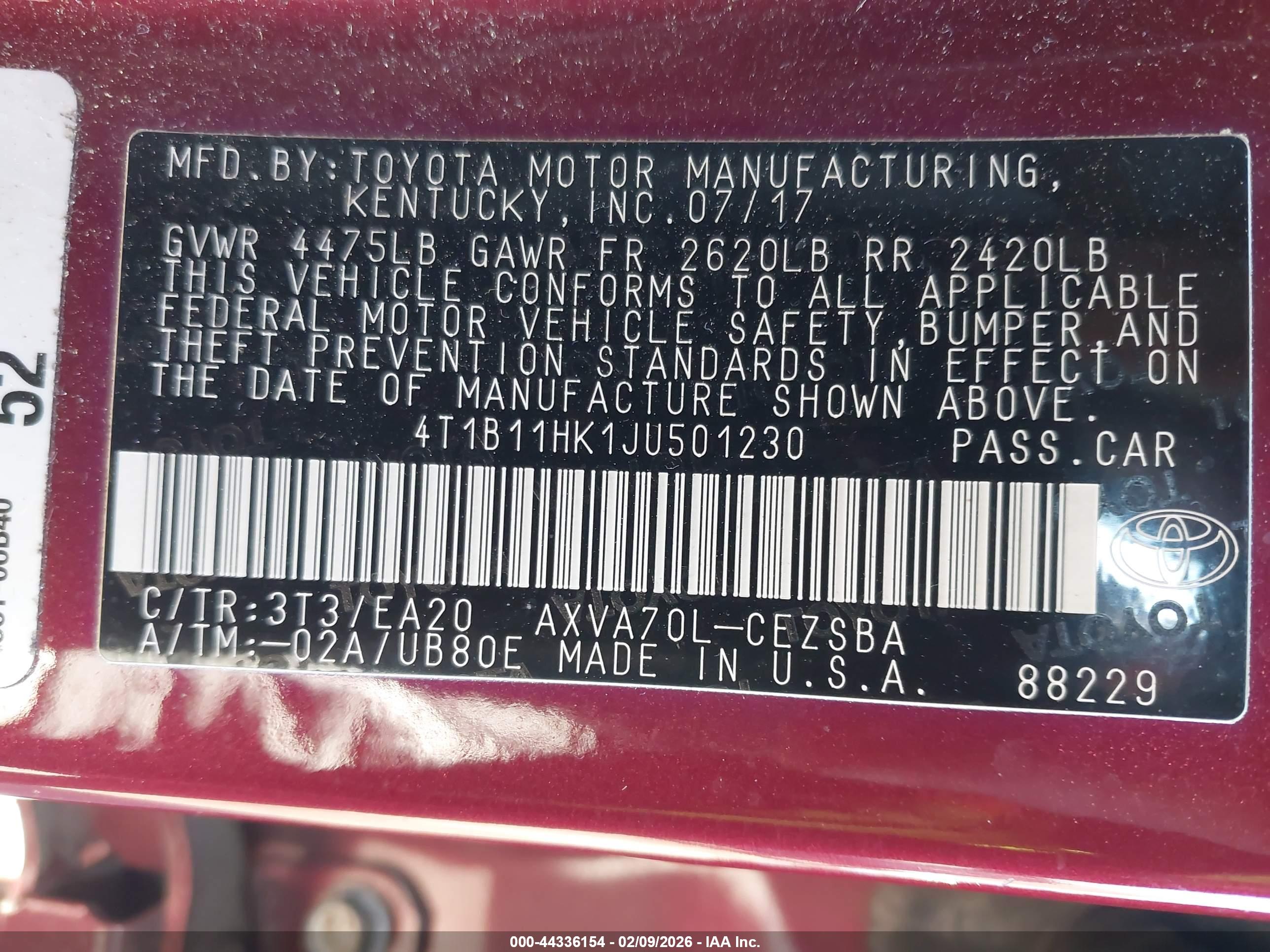 TOYOTA CAMRY image 9