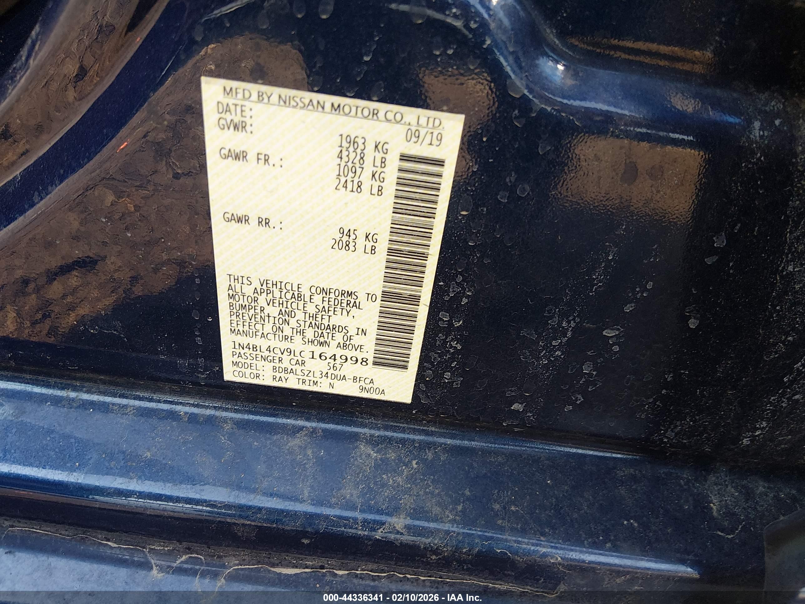 NISSAN ALTIMA image 9