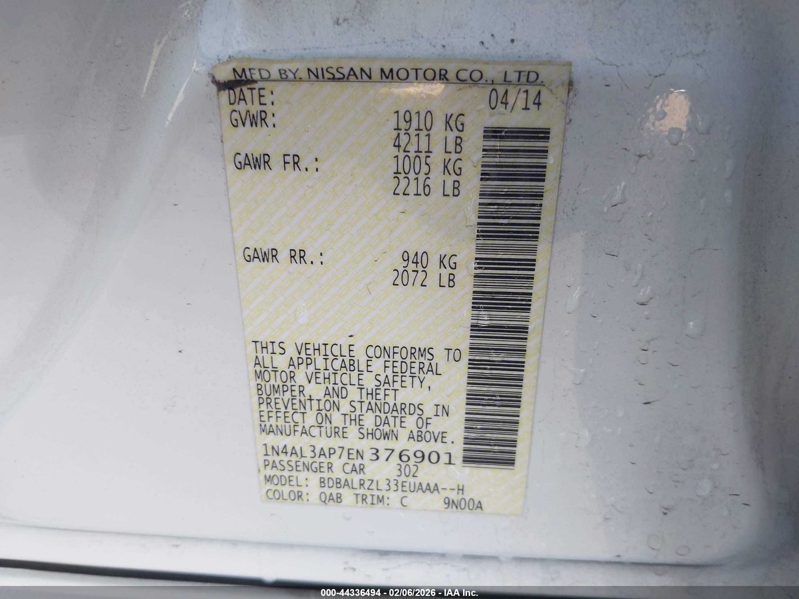 NISSAN ALTIMA image 9