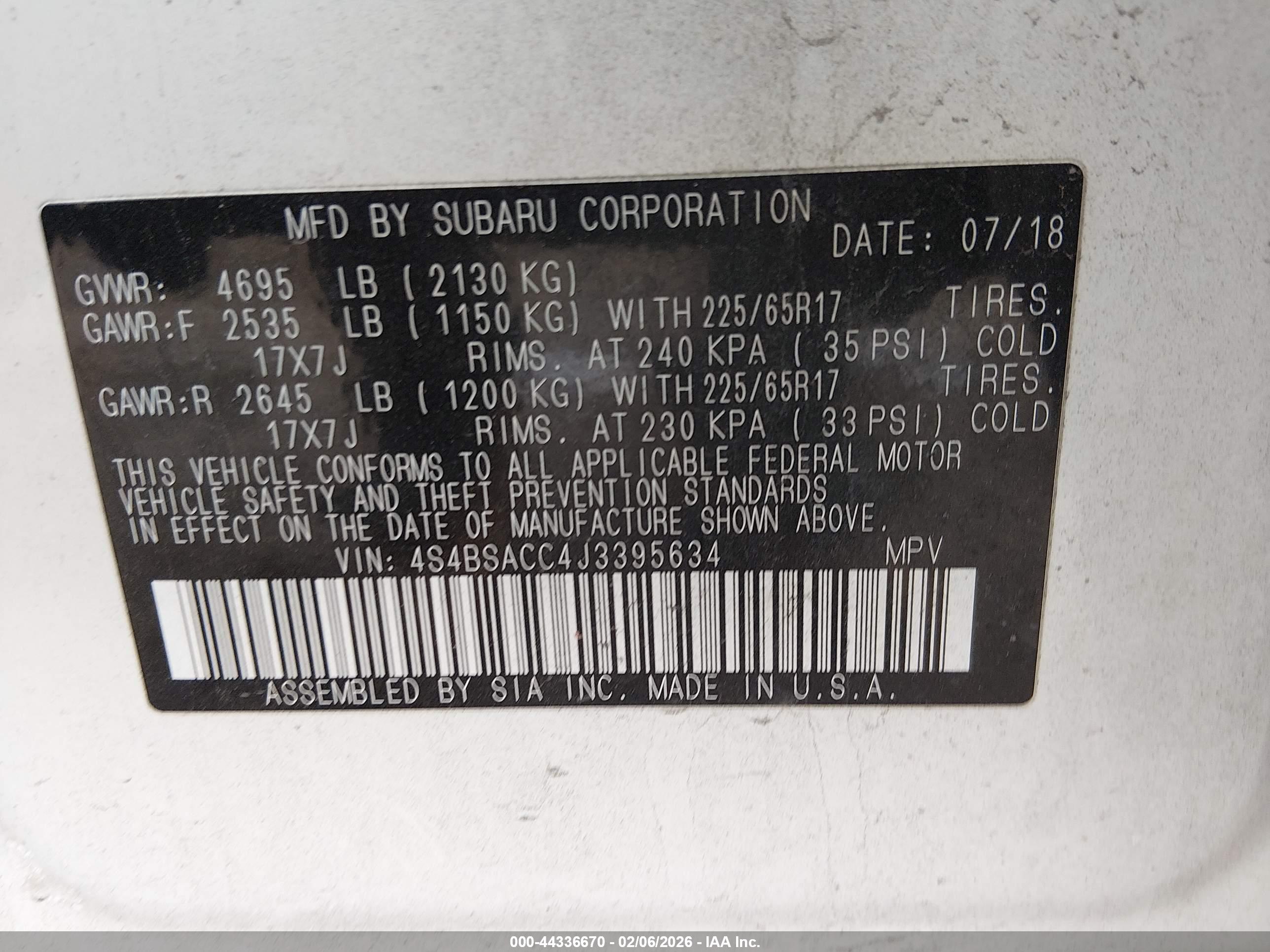 SUBARU OUTBACK image 9