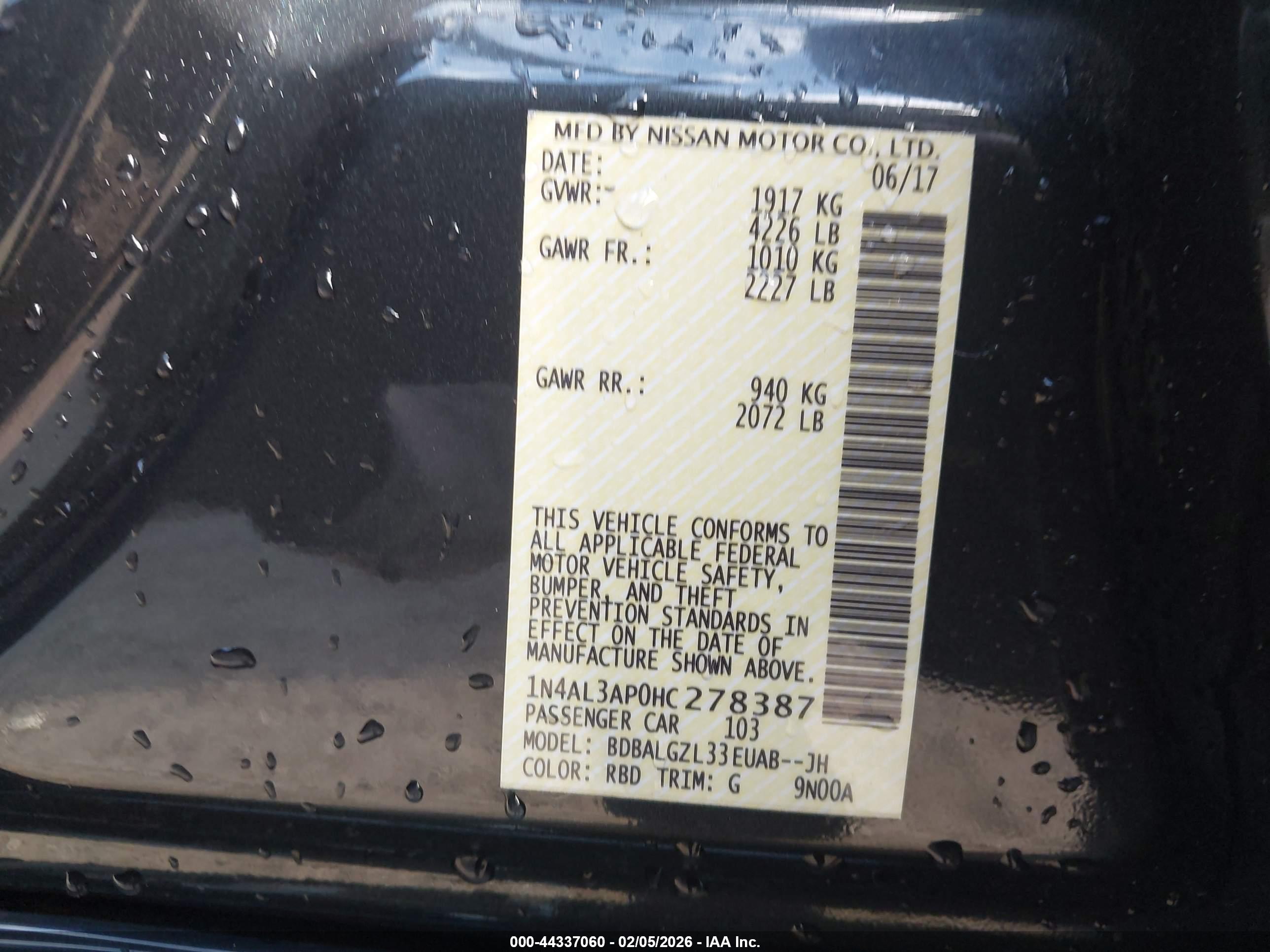 NISSAN ALTIMA image 9
