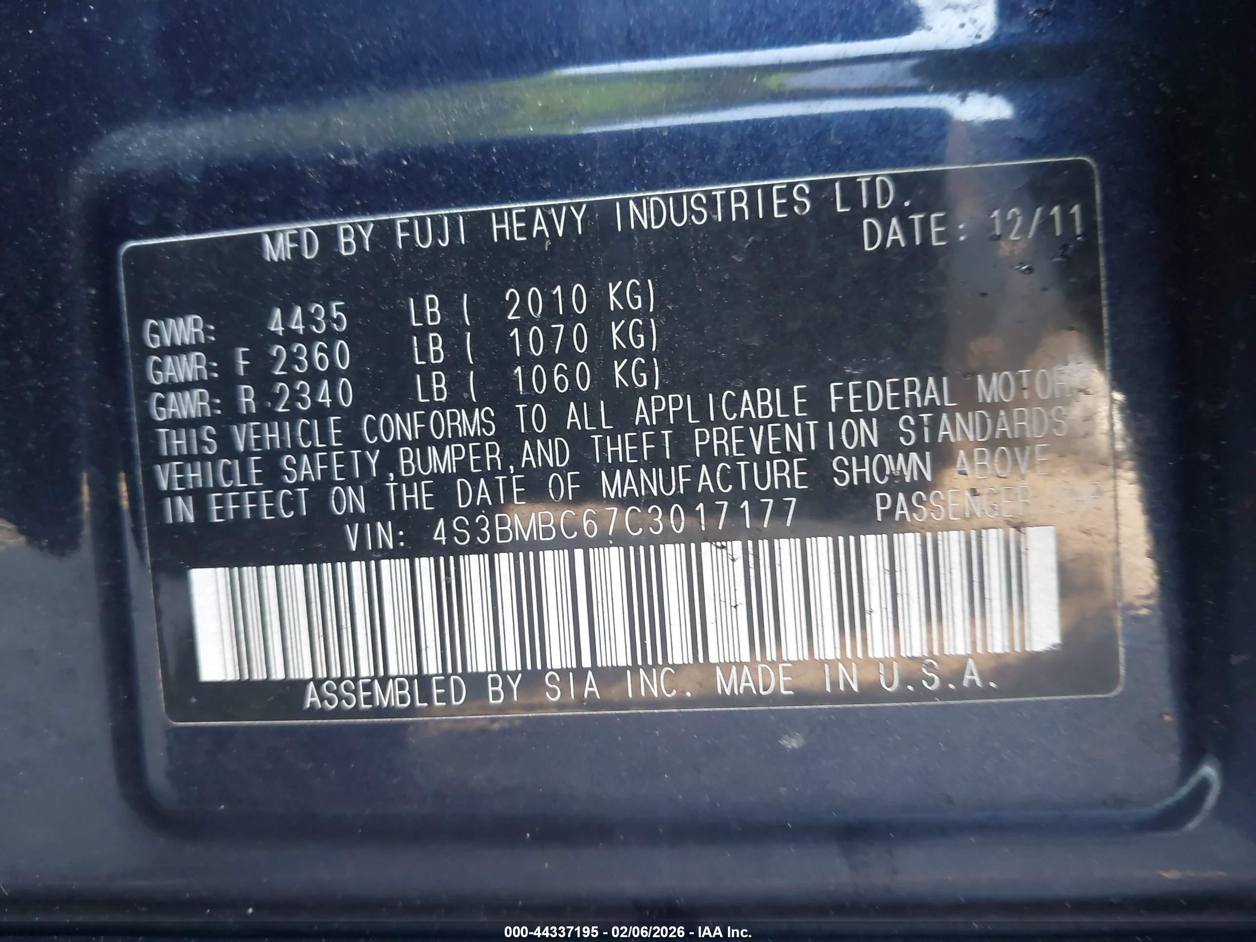 SUBARU LEGACY image 9